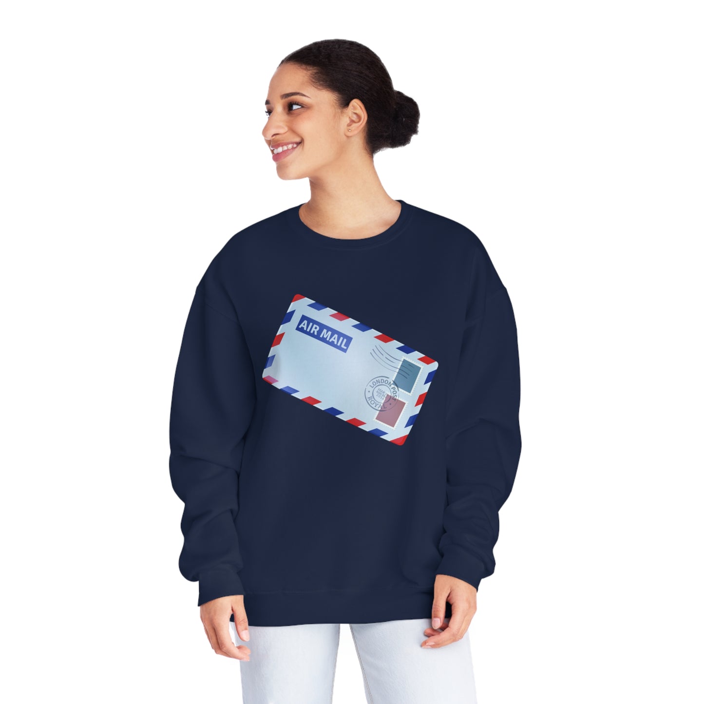 Unisex NuBlend® Crewneck Sweatshirt - Vintage British Air Mail - Classic Postal Design