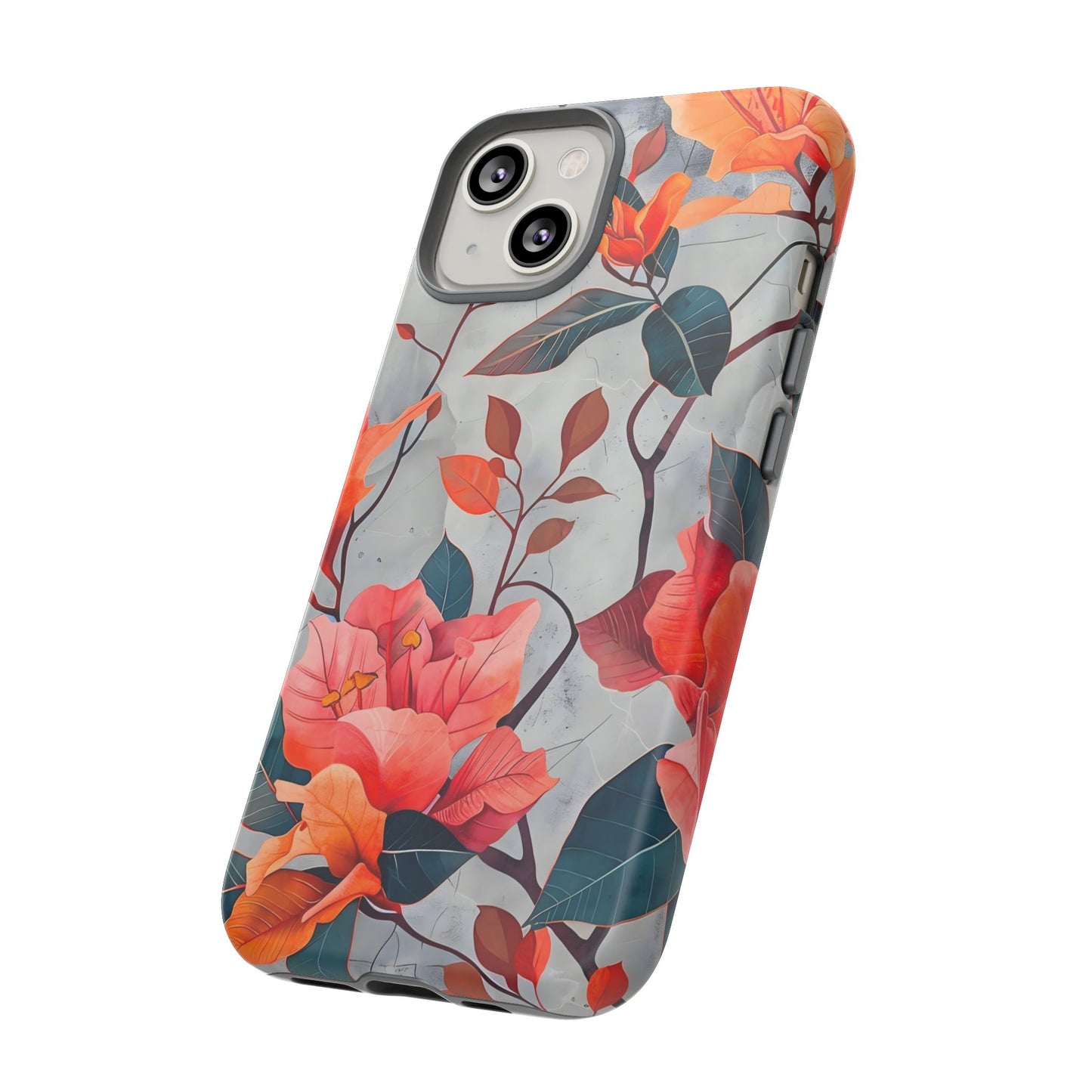 Floral Phone Case, Tough Cases, Flower Power, Gift for Her, Decorative Phone Cover, Trendy Accessories, Everyday Style