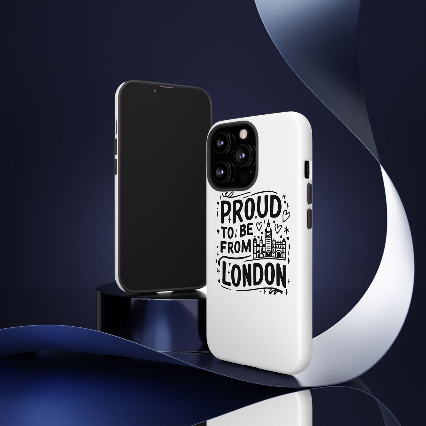 London Pride Phone Case - Proud to Be From London, UK Travel Gift, Black and White Design, Unique Phone Accessory, London Souvenir