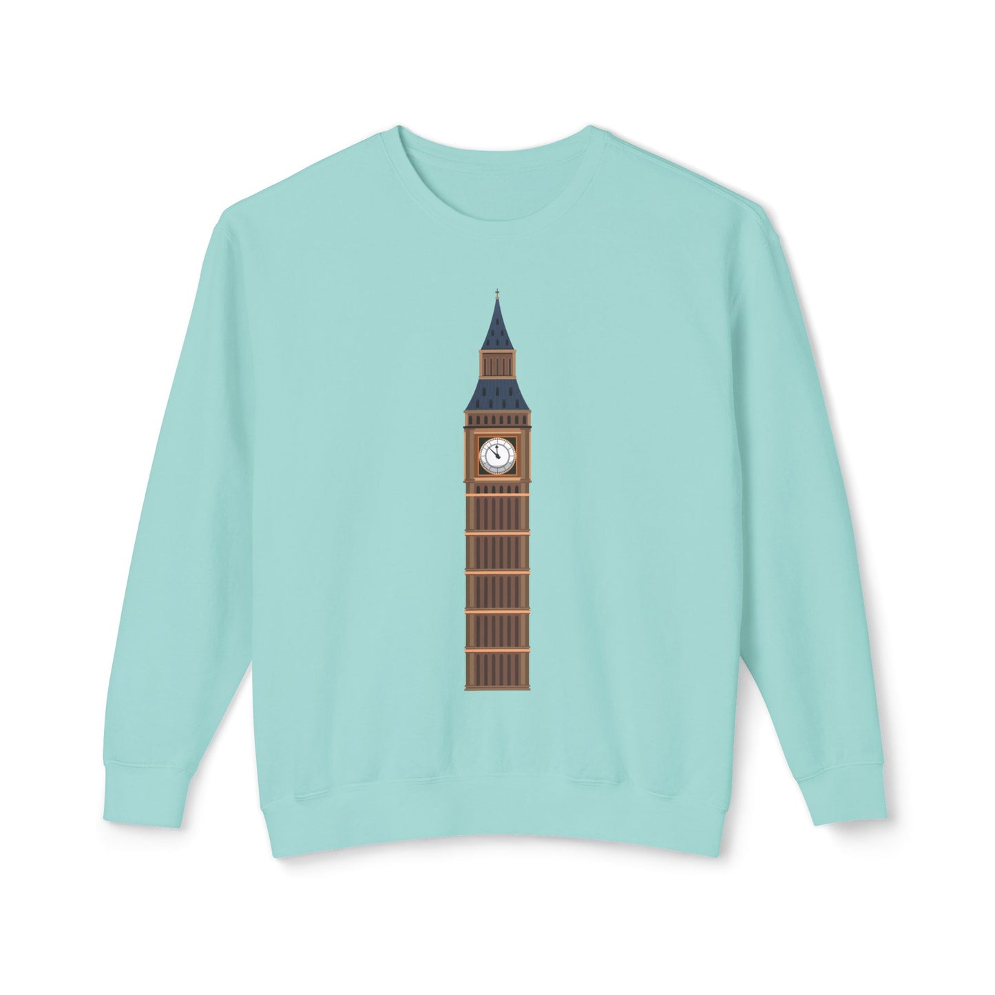 Unisex Lightweight Crewneck Sweatshirt - Iconic Big Ben London Clock Tower