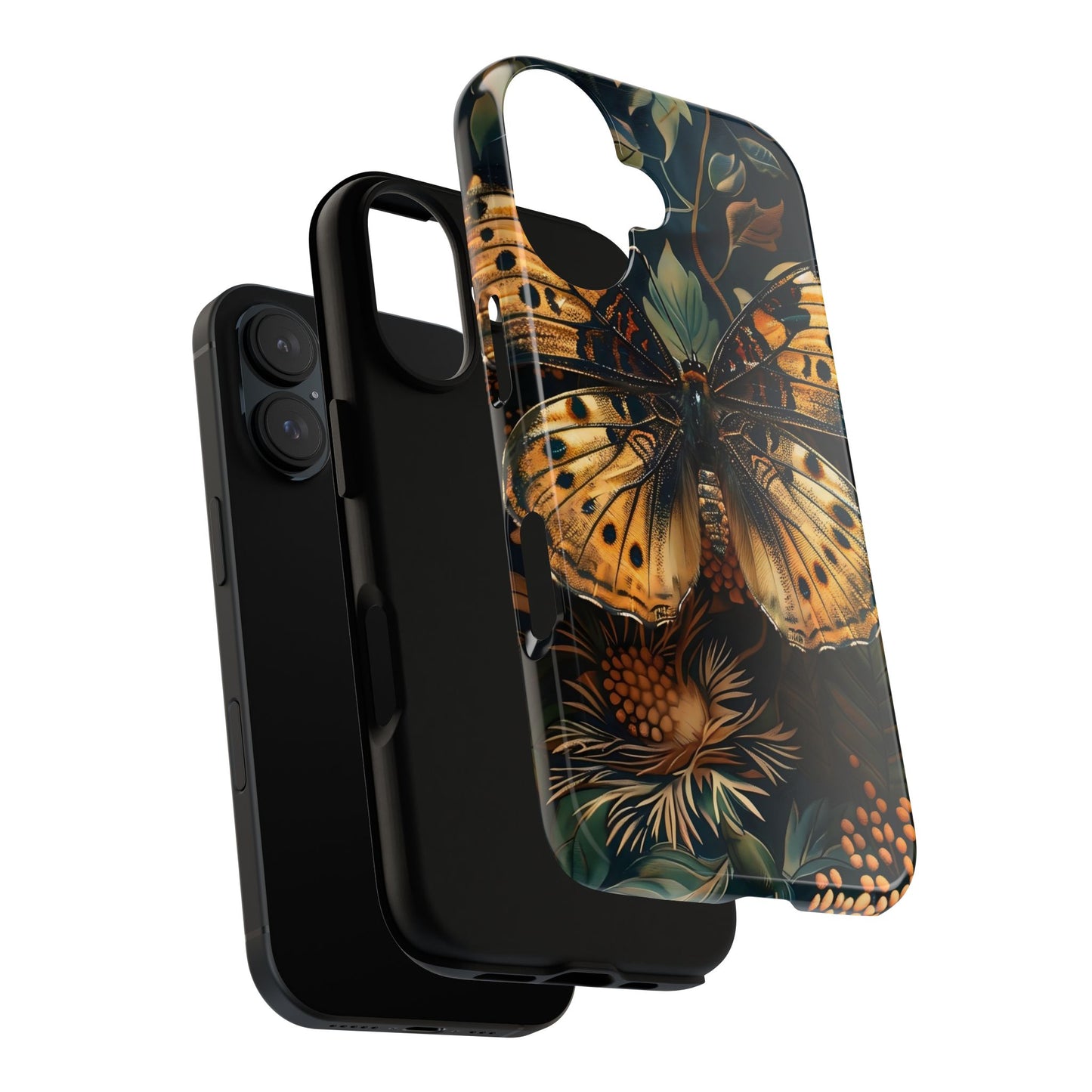 Butterfly Floral Phone Case, Tough Cases, Protective Cover, Unique Gift, Nature Lover, Art Print, Spring Decor