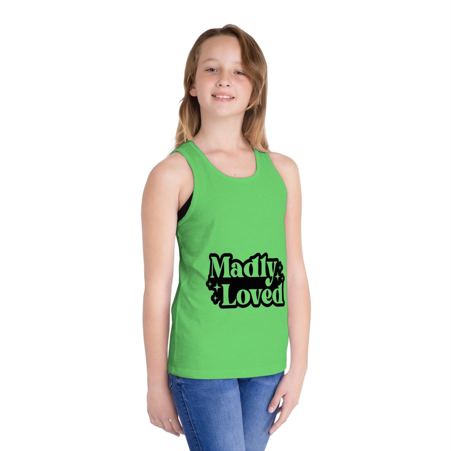 Madly Loved Kid's Jersey Tank Top - Cute Summer Shirt for Kids