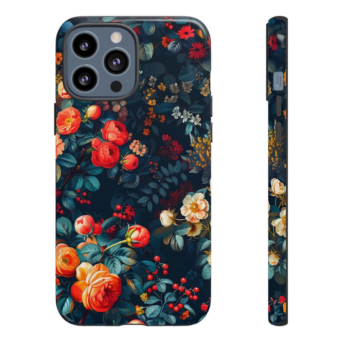 Floral Phone Case - Tough Cases, iPhone Protection, Elegant Floral Design, Gift for Her, Stylish Tech Accessory