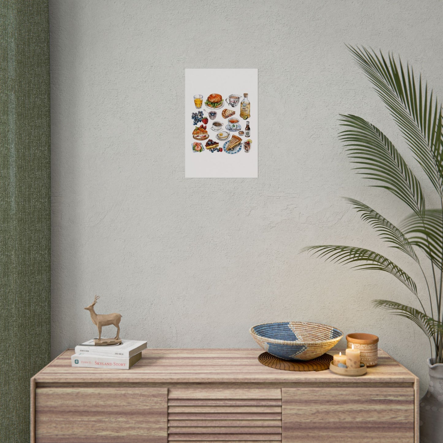 Foodie Wall Art Print, Kitchen Decor, Gourmet Food Poster, Culinary Art for Food Lovers, Cafe Aesthetic Home Decor