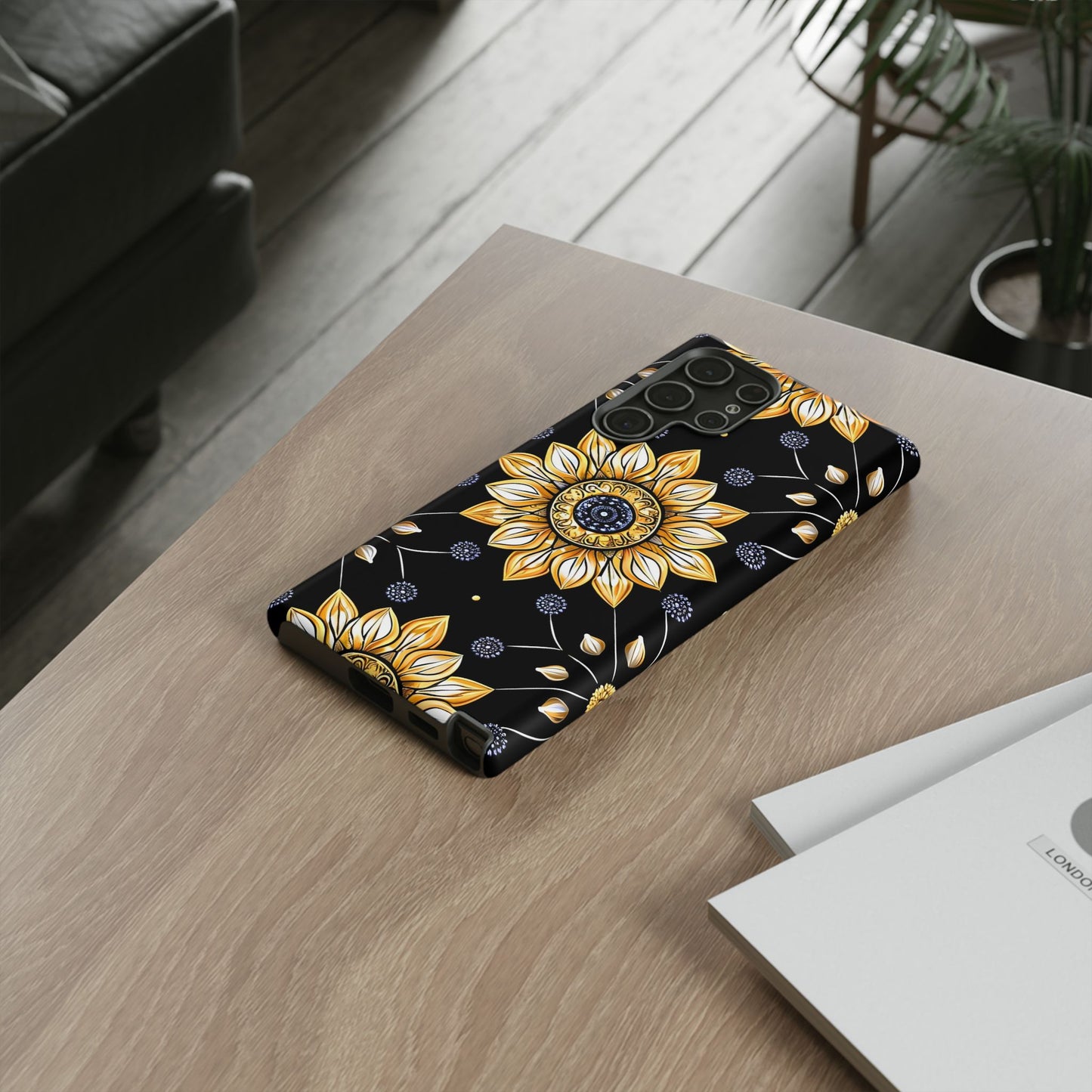 Floral Phone Case with Mandala Design, Tough Cases for iPhone & Samsung, Boho Style, Gift for Her, Unique Accessories