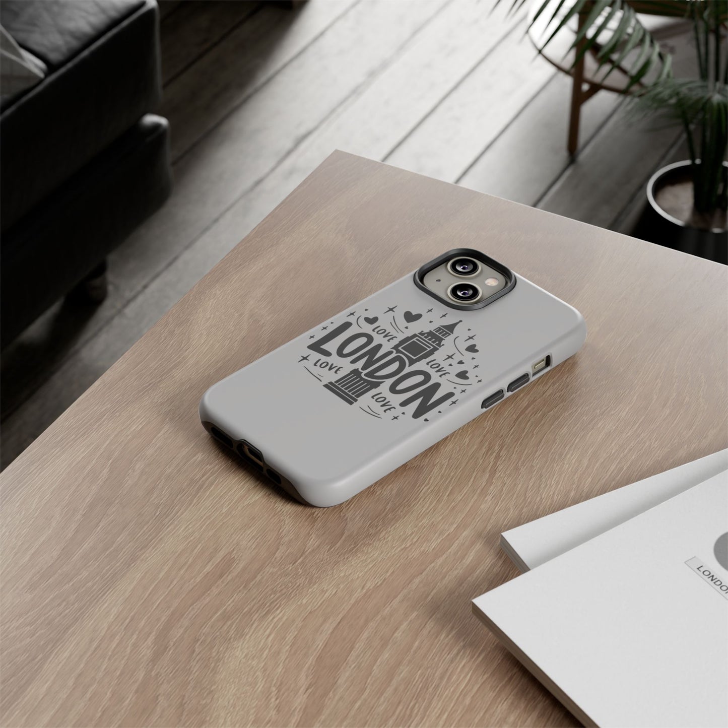 London Love Phone Case, Tough Cases, Stylish Phone Accessories, Unique Gift for Travelers, London Souvenir, Love Design