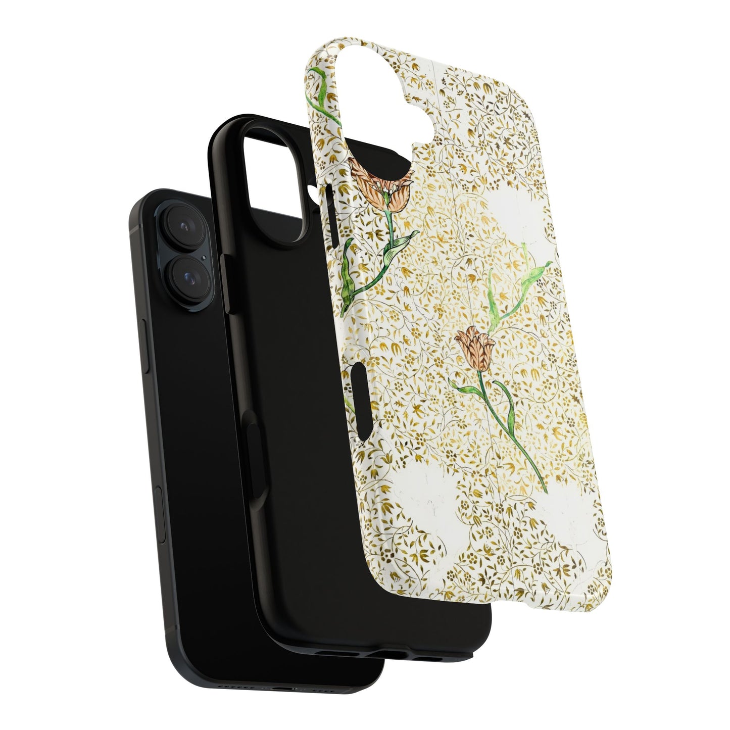 Elegant Floral Phone Case, Tough Cases for iPhone, Stylish Smartphone Cover, Protection with Floral Art, Unique Gift for Her