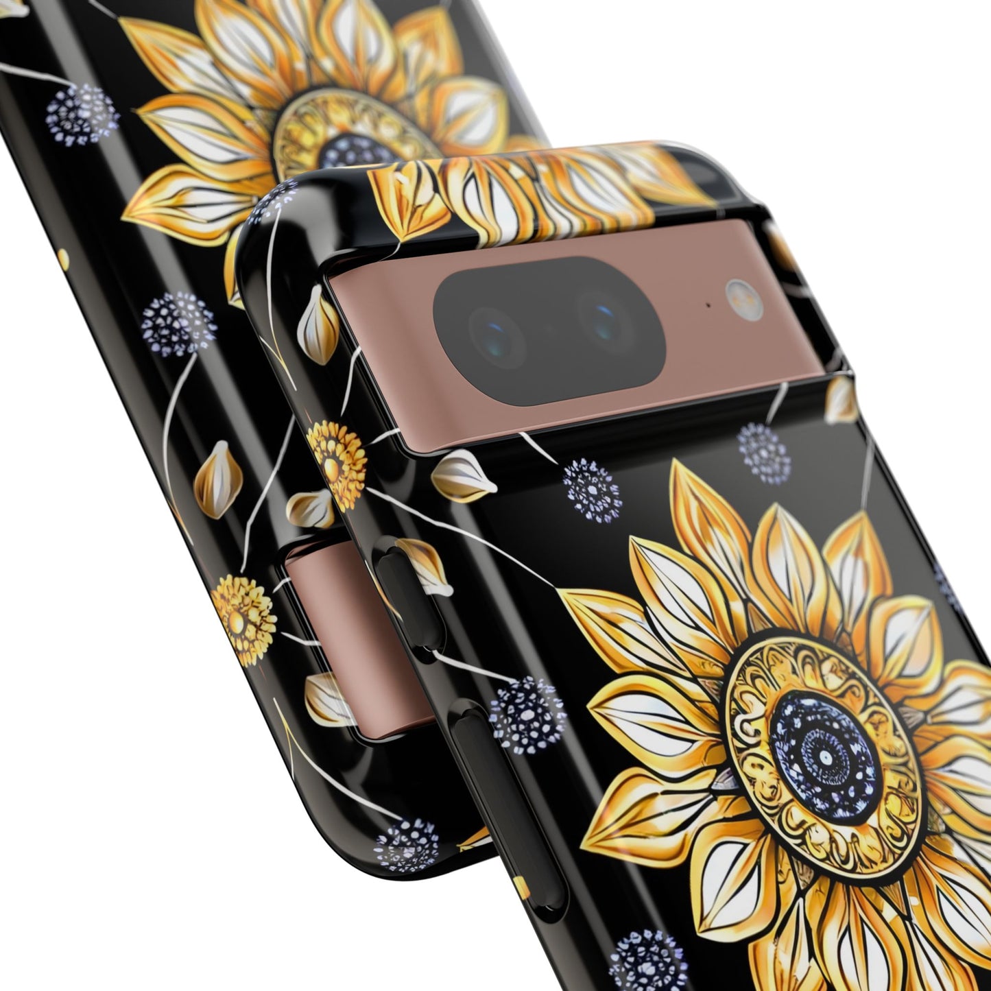 Floral Phone Case with Mandala Design, Tough Cases for iPhone & Samsung, Boho Style, Gift for Her, Unique Accessories