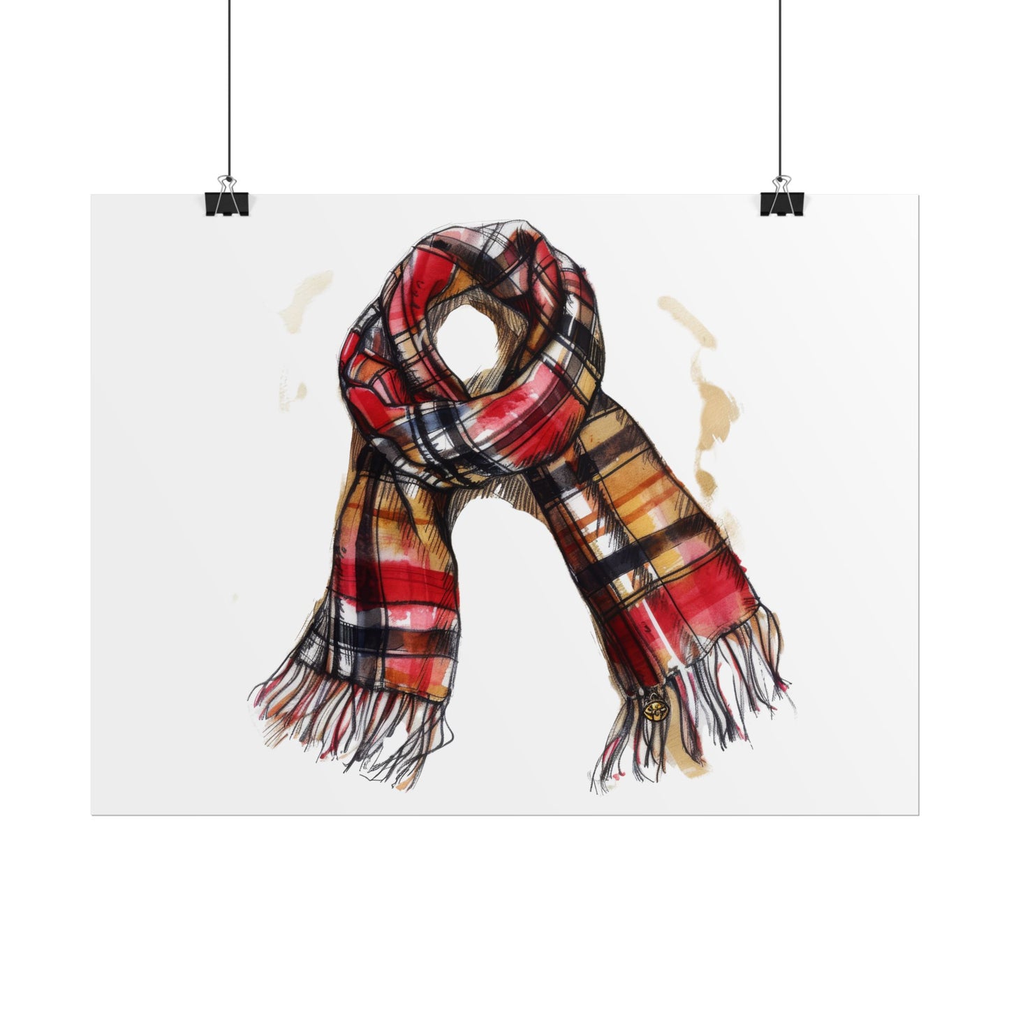 Cozy Scarf Wall Art - Fall Decor for Home, Rustic Style, Gift for Her, Cozy Vibes, Autumn Aesthetic