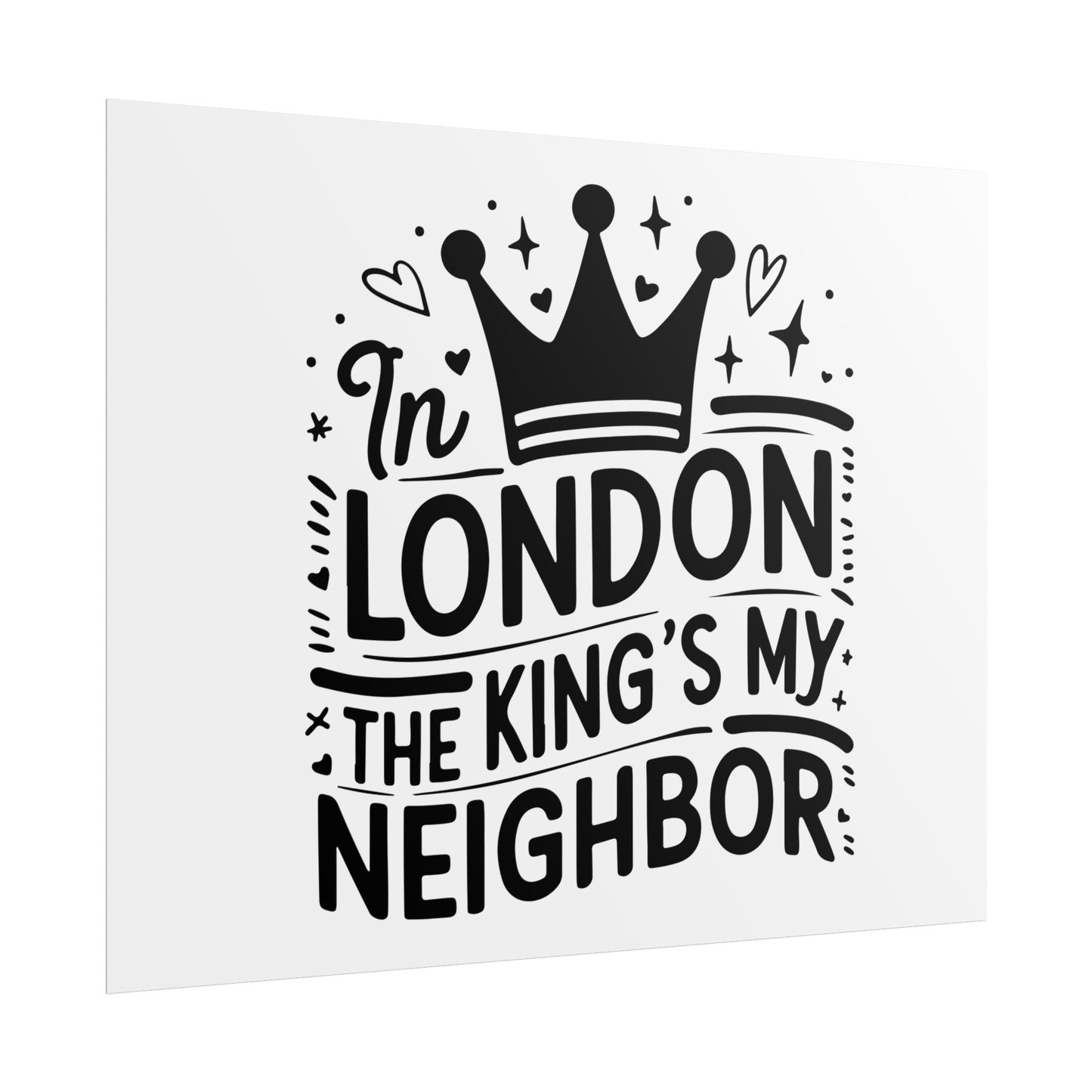 London Themed Rolled Poster - Whimsical Art Print for Home Decor, Gifts, Travel Lovers, Wall Art, Inspirational Quote