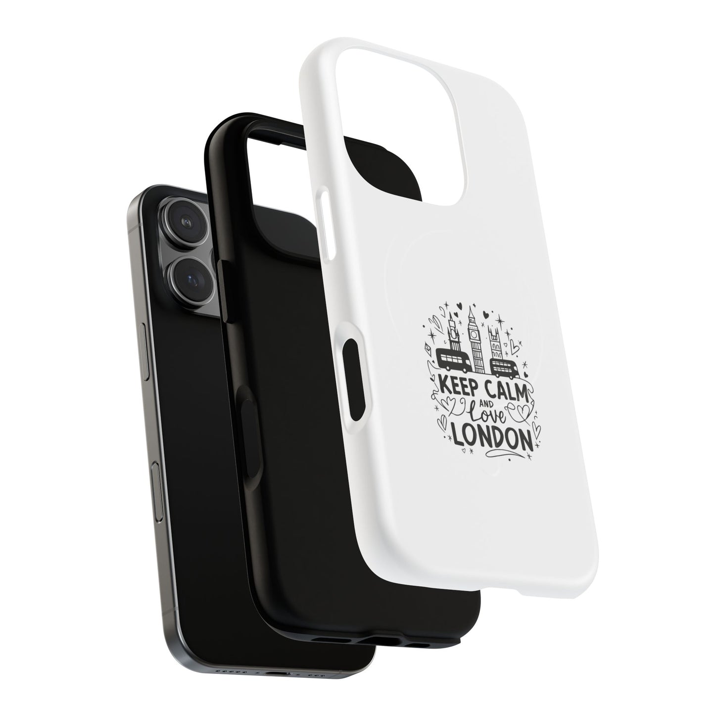 London Love Tough Magnetic Phone Case, Keep Calm Case, Personalized Gift for Travelers, Phone Accessory, Unique Phone Cover