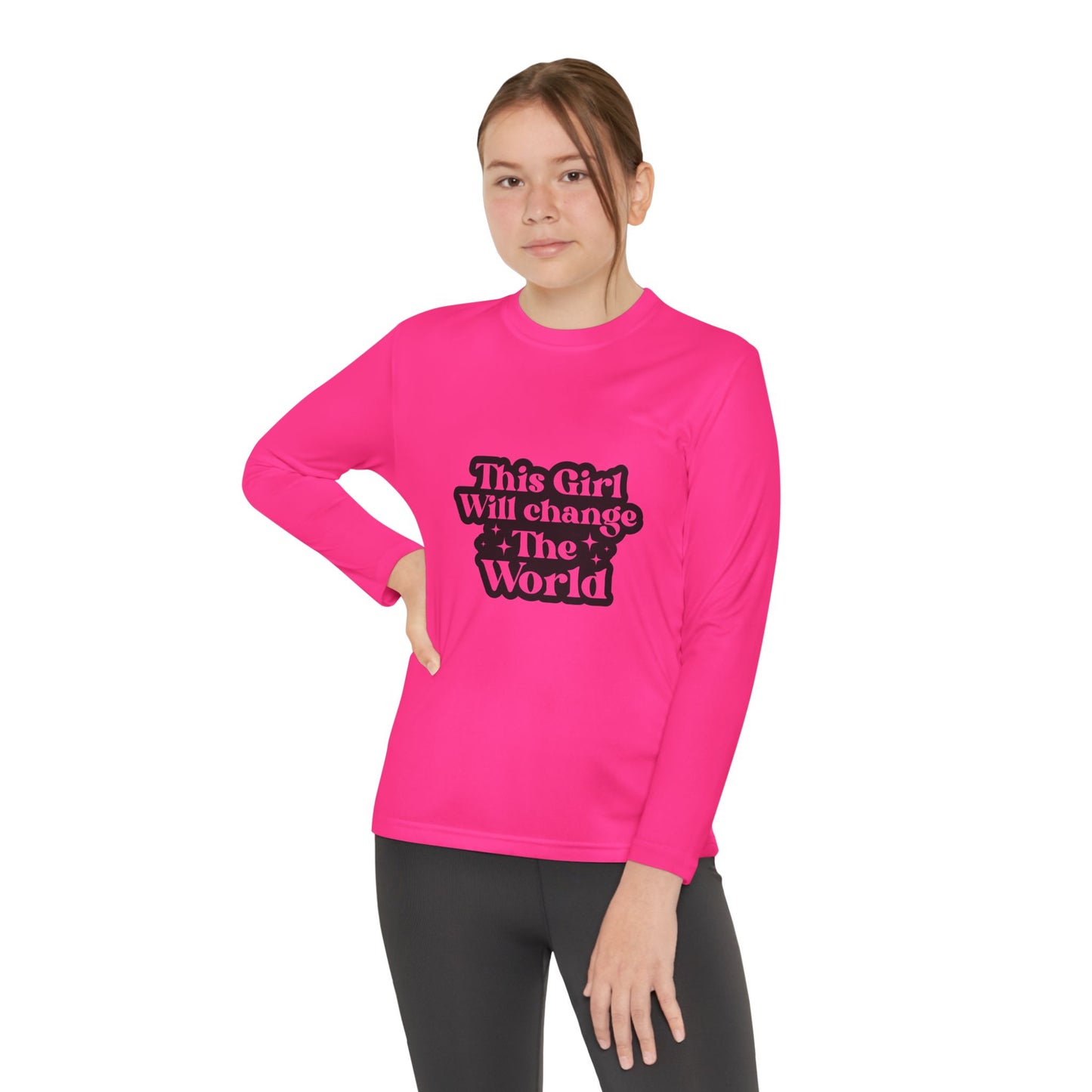 Youth Long Sleeve Tee - 'This Girl Will Change The World'