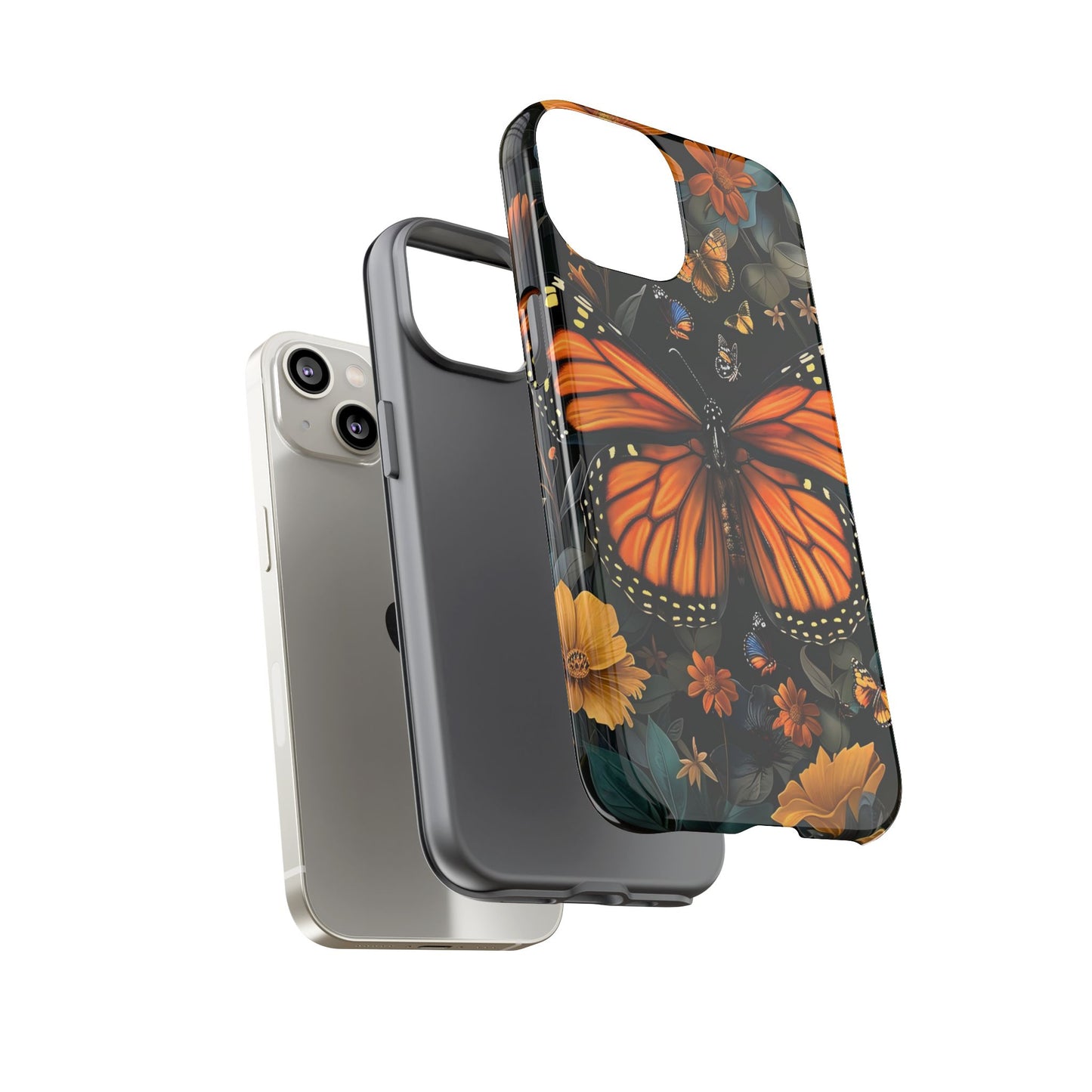 Monarch Butterfly Phone Case, Tough Cases, Nature Lover Gift, Floral Mobile Cover, Eco-Friendly Phone Accessory, Butterfly Design