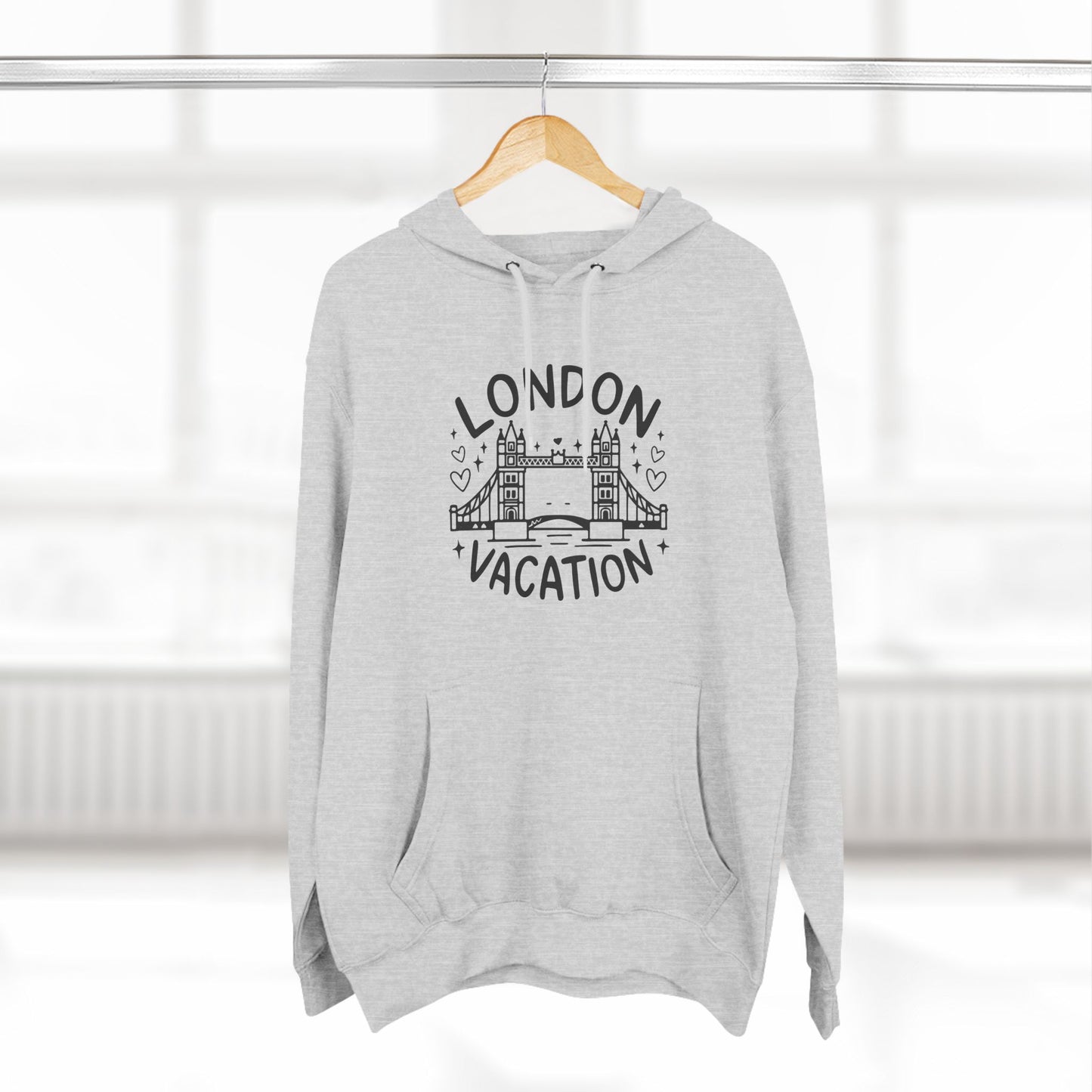 London's Vacation Trendy Three-Panel Fleece Hoodie
