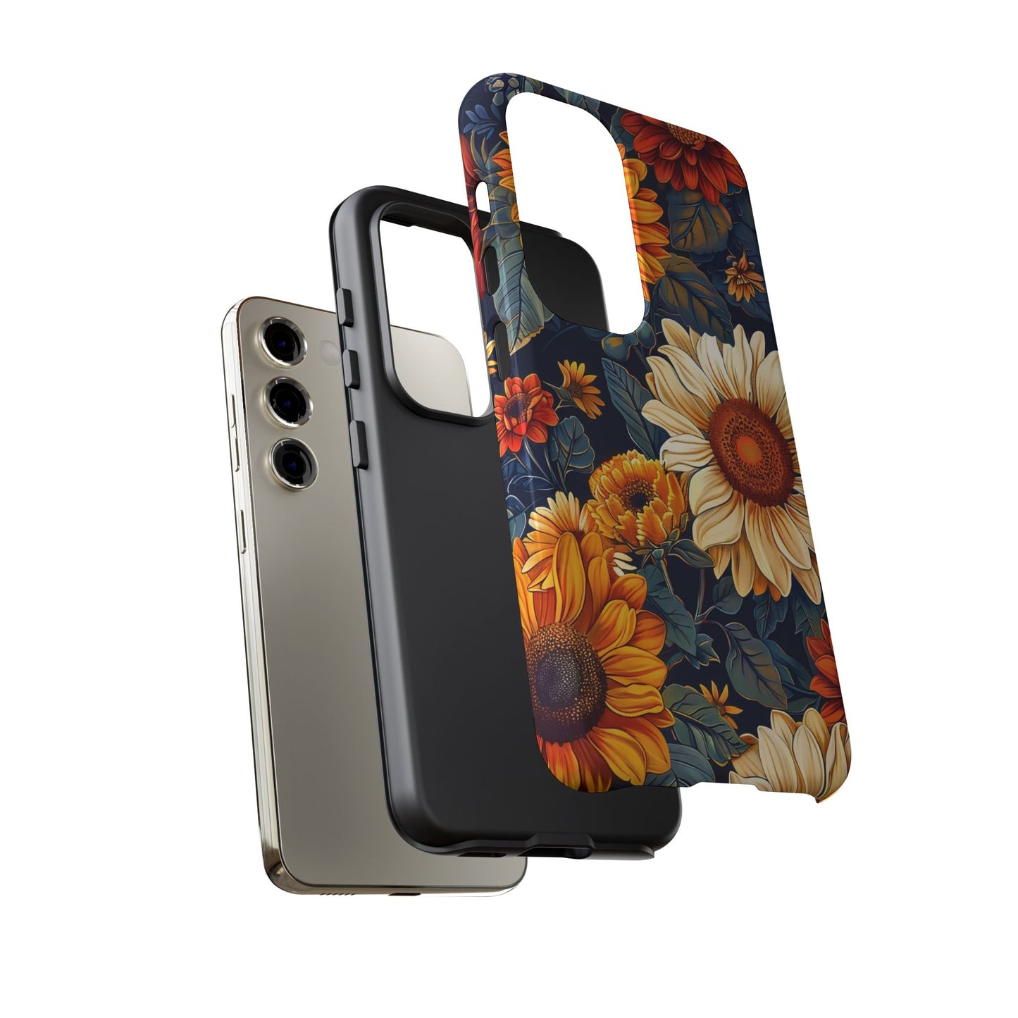 Floral Tough Phone Case | Sunflower Design, iPhone Cover, Protective Case, Gifts for Her, Floral Phone Accessory