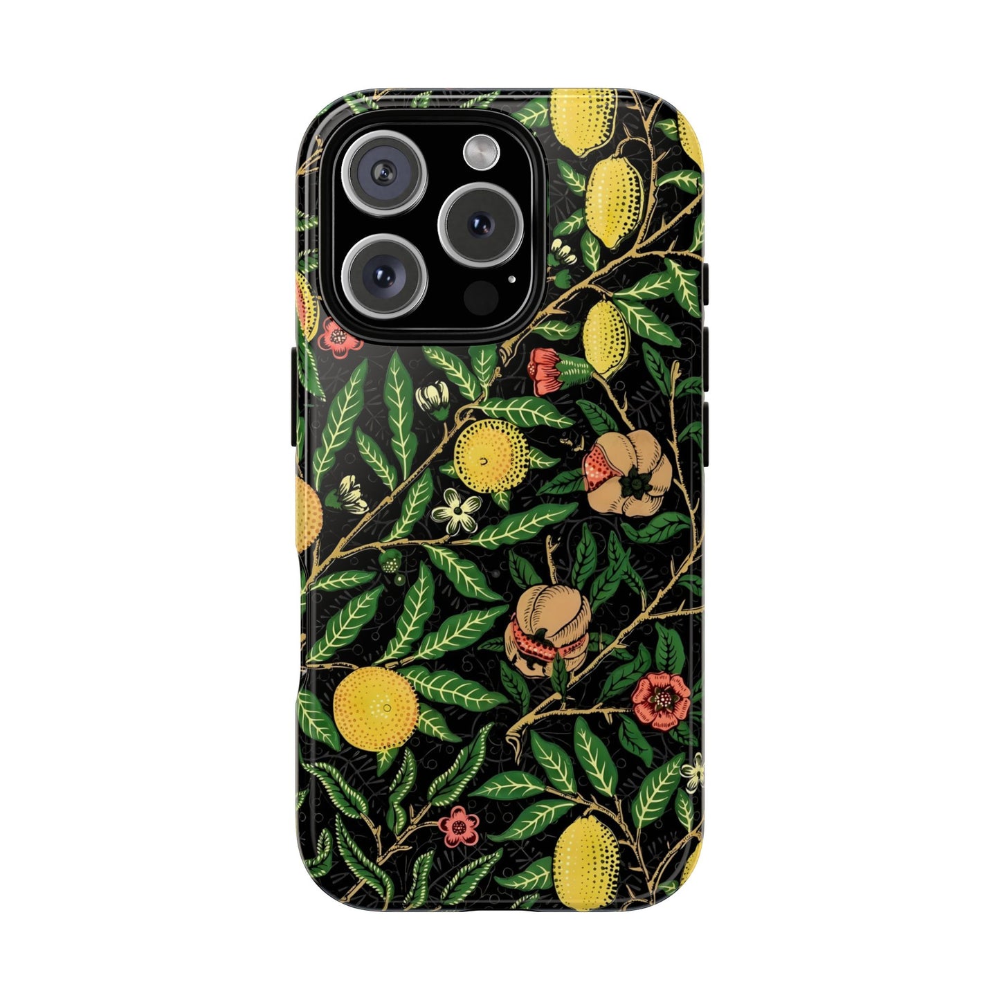 Tough Cases Phone Case, Floral Phone Cover, Tough Phone Protection, Gift for Plant Lovers, Black Background, Eco-Friendly Design