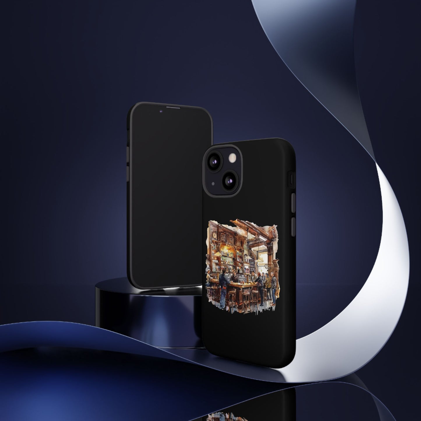 Artistic Phone Case - Cozy Pub Vibe, Trendy Smartphone Accessory, Gift for Friends, Modern Design, Durable Protection