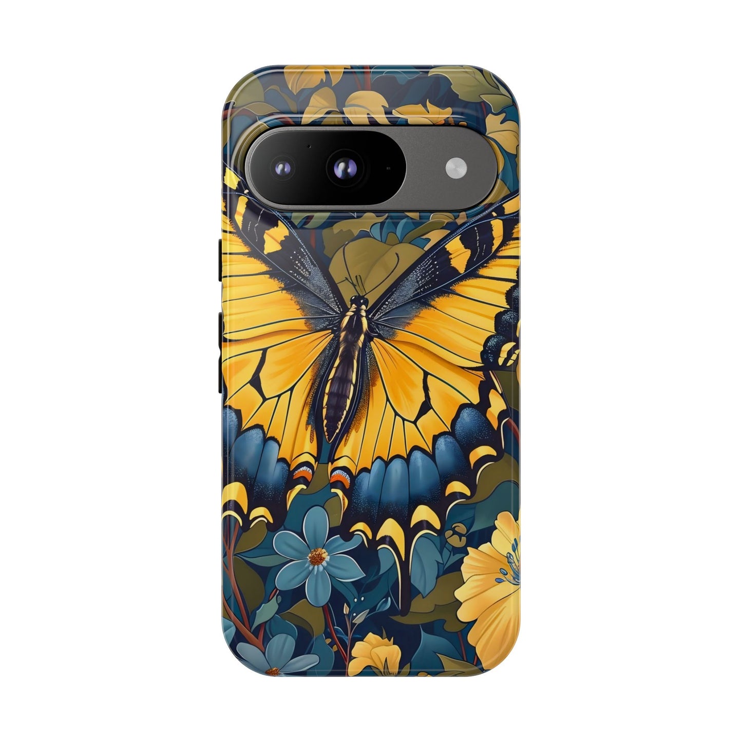 Colorful Butterfly Phone Case, Floral Design, Tough Cases, Protective Cover, Gifts for Nature Lovers, Birthday Present