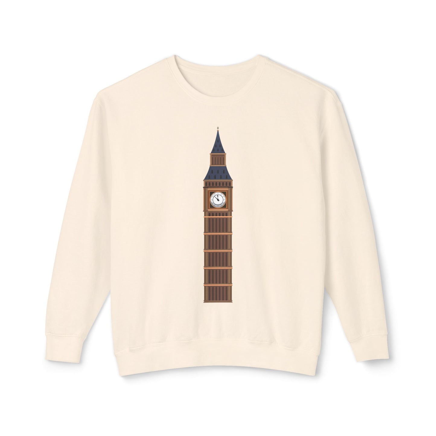 Unisex Lightweight Crewneck Sweatshirt - Iconic Big Ben London Clock Tower