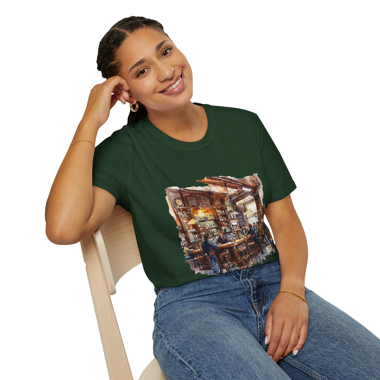 Unisex Softstyle T-Shirt - The Cozy Pub Experience