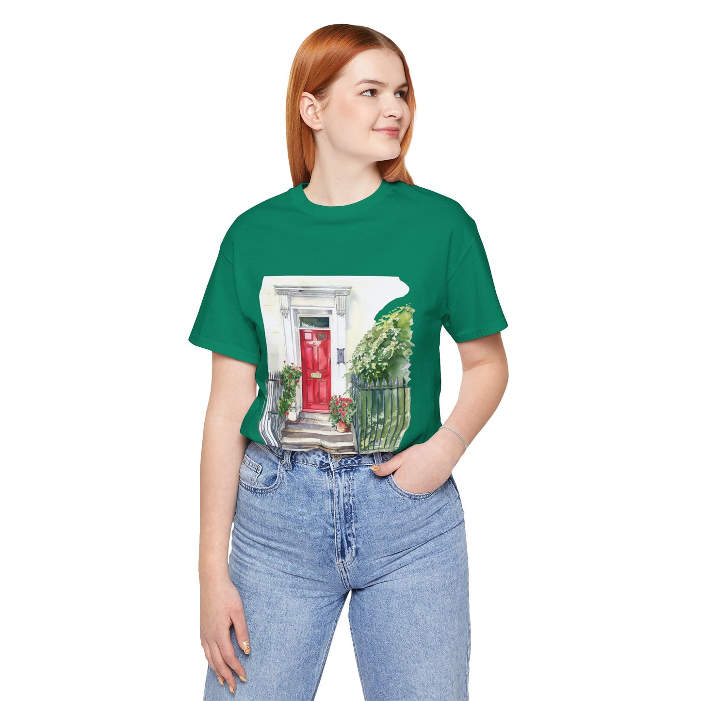 Unisex Jersey Short Sleeve Tee - Greenish British Beauty