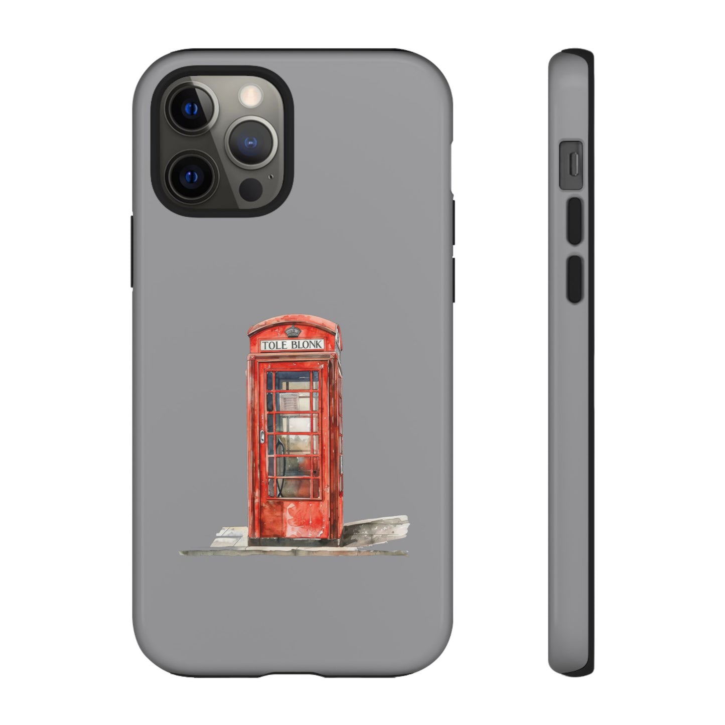 Red Phone Booth Phone Case, Vintage Style Case, Tough Cases for Gifts, Quirky Phone Accessories, Travel Lover's Gift