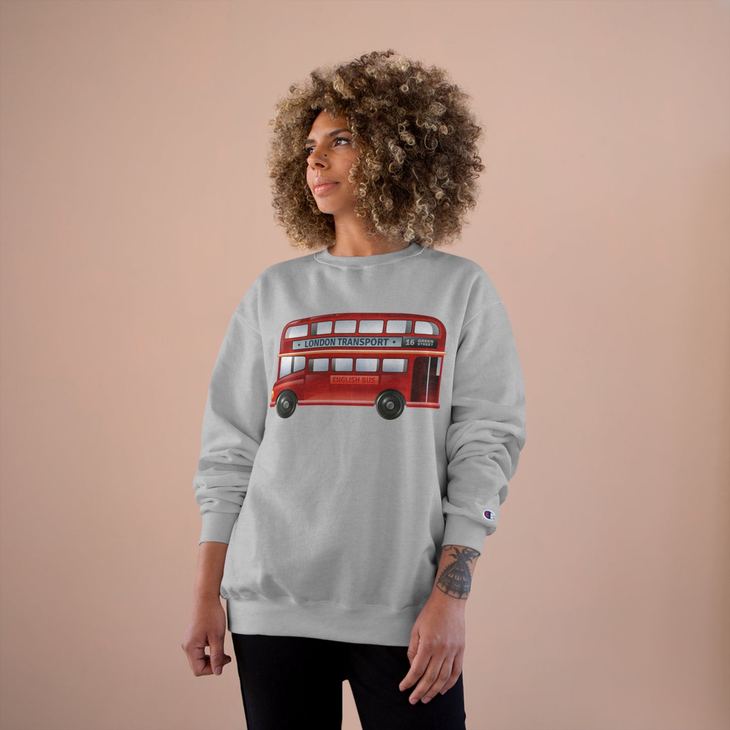 Champion Sweatshirt - London Iconic Red Transport English Bus