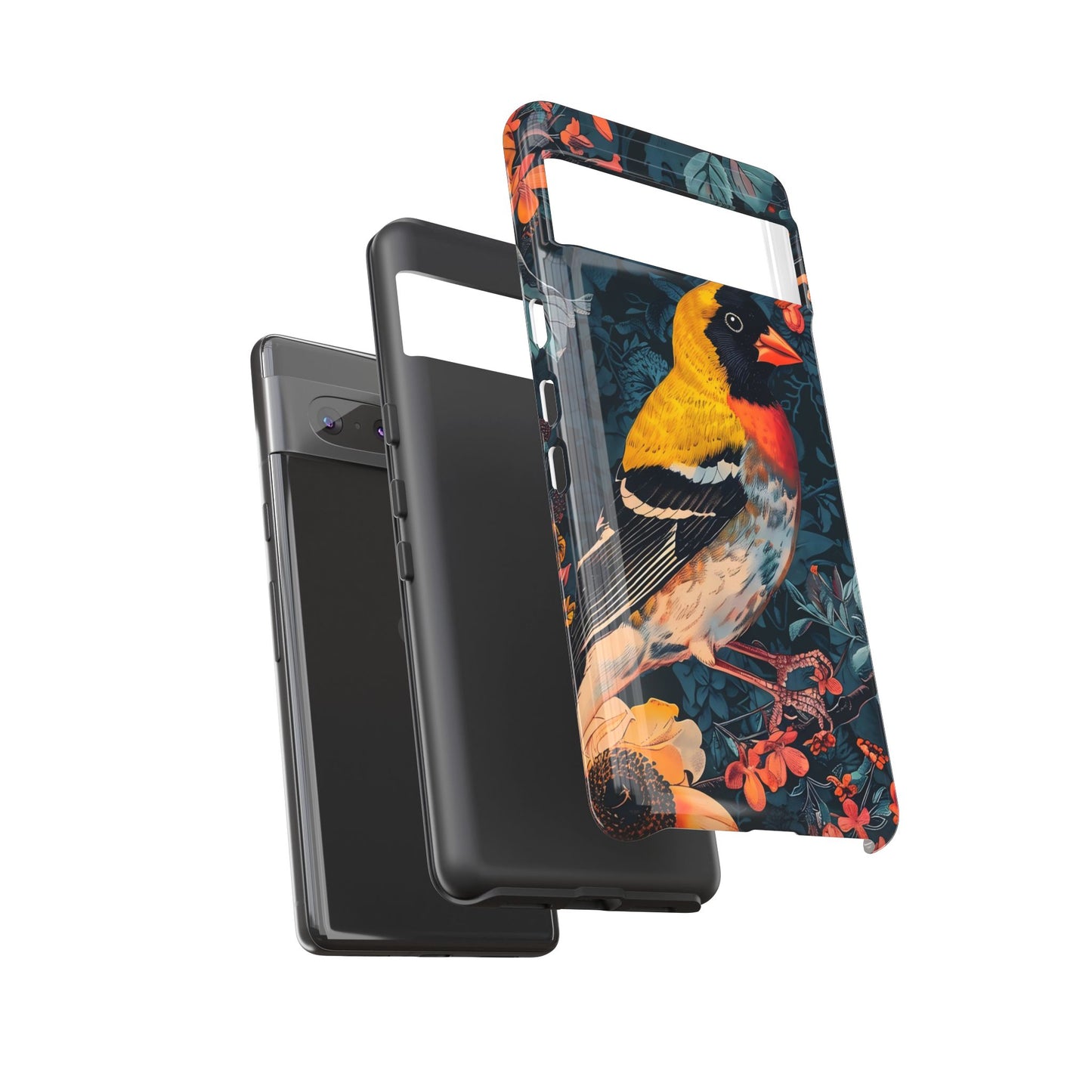 Vibrant Bird Phone Case - Tough Cases, Nature Lover Gift, Floral Design, Eco-Friendly Accessory, Stylish Mobile Protection