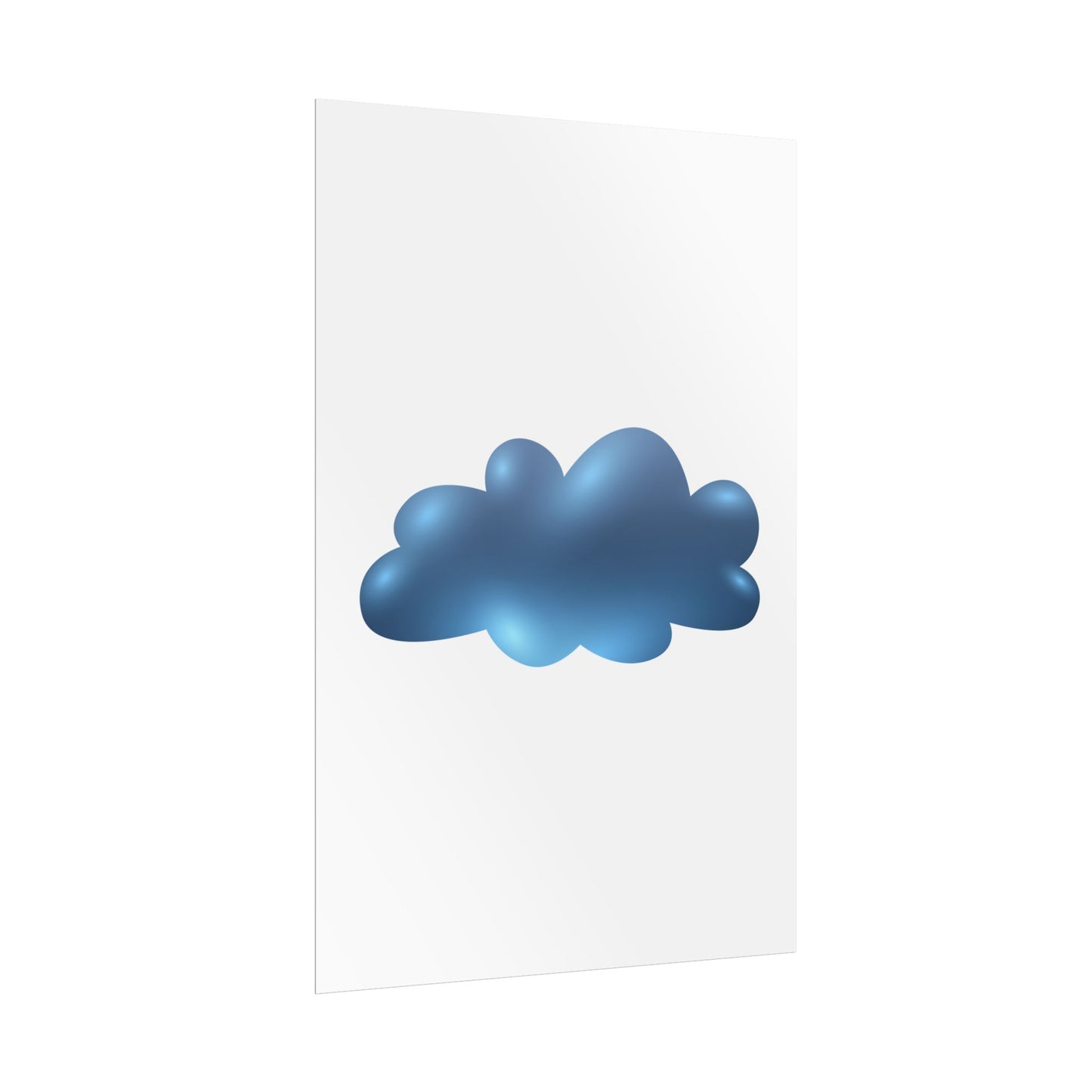Blue Cloud Art Print, Minimalist Wall Decor, Kids Room Wall Art, Nursery Poster, Aesthetic Home Decor, Modern Art Print
