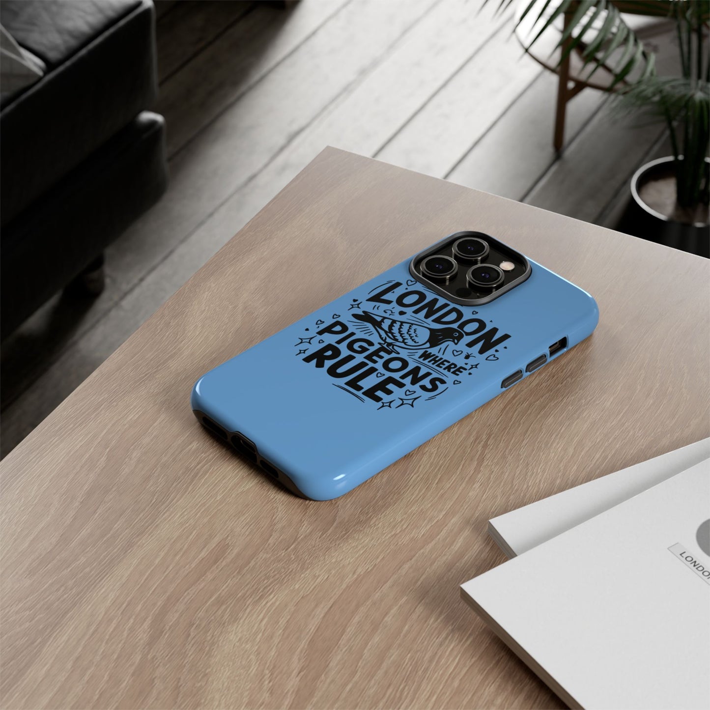 London Pigeon Phone Case, Urban Art Accessory, Tough Phone Cover, Gift for Bird Lovers, London Souvenir, Unique Cell Phone Case