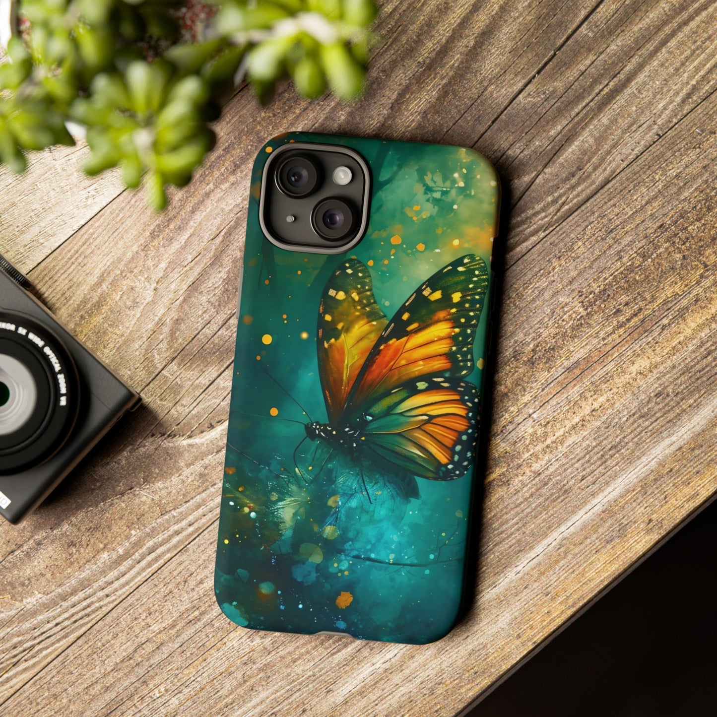Colorful Butterfly Phone Case, Tough Cases for iPhone and Samsung, Cute Tech Accessories, Nature Lovers Gift, Vibrant Floral Design