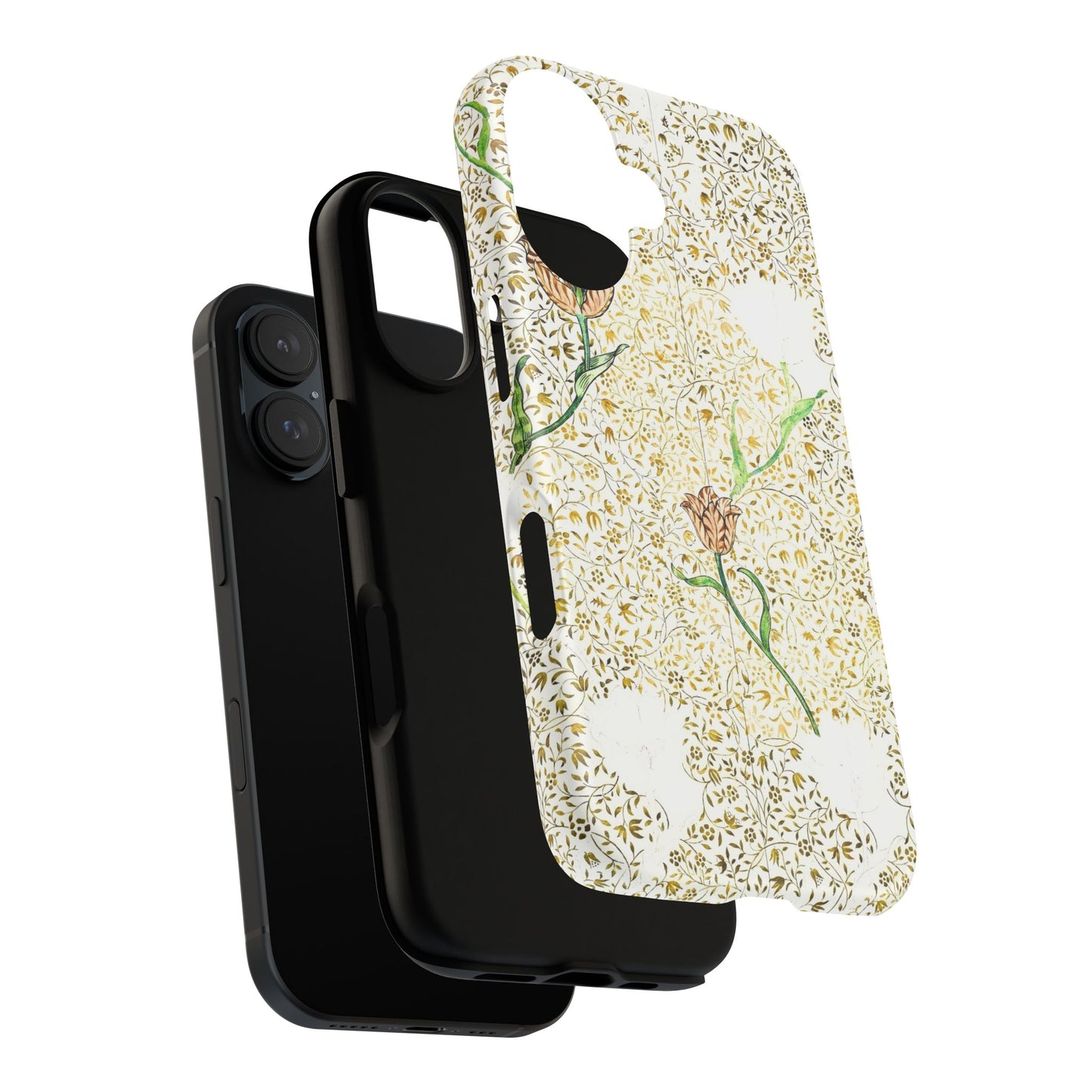 Elegant Floral Phone Case, Tough Cases for iPhone, Stylish Smartphone Cover, Protection with Floral Art, Unique Gift for Her