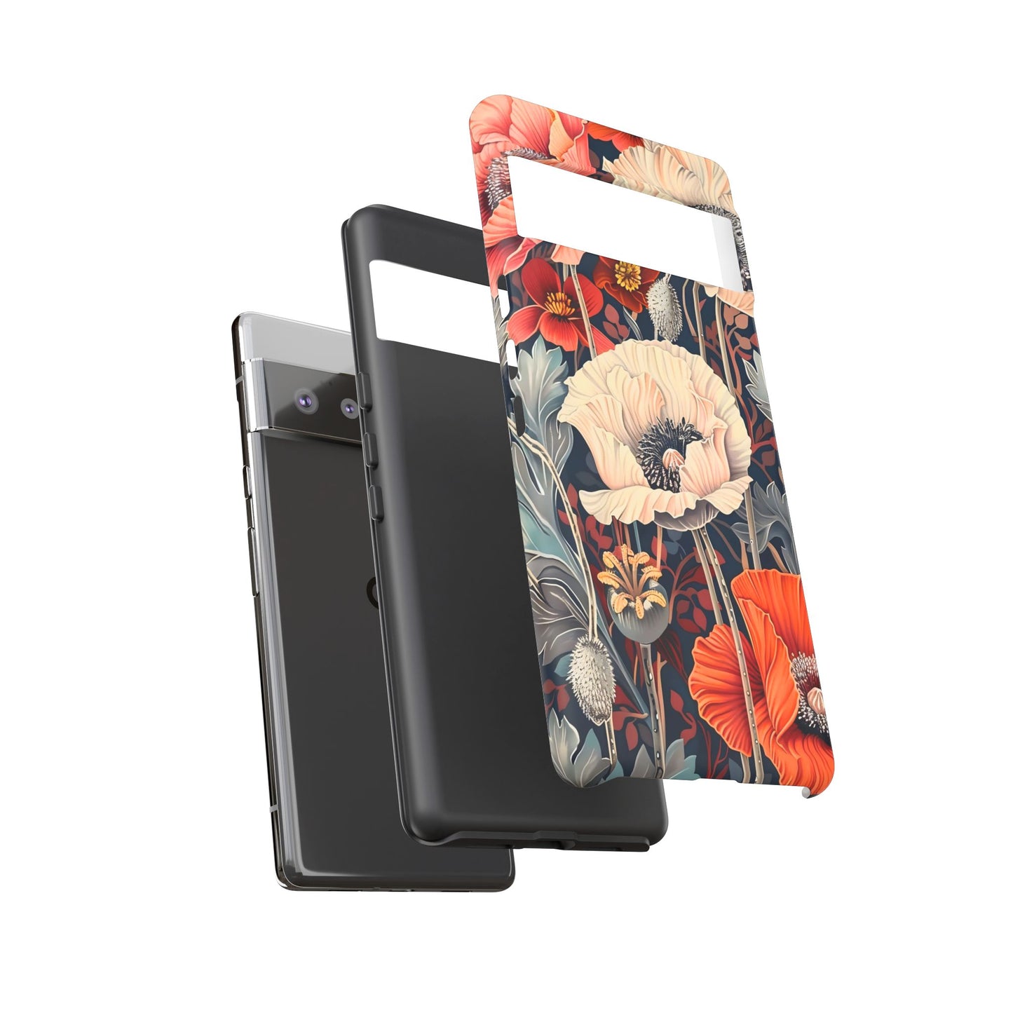 Floral iPhone Case, Tough Phone Cover, Artistic Protection, Flower Design, Unique Gift for Her, Phone Accessory, Trendy Tech