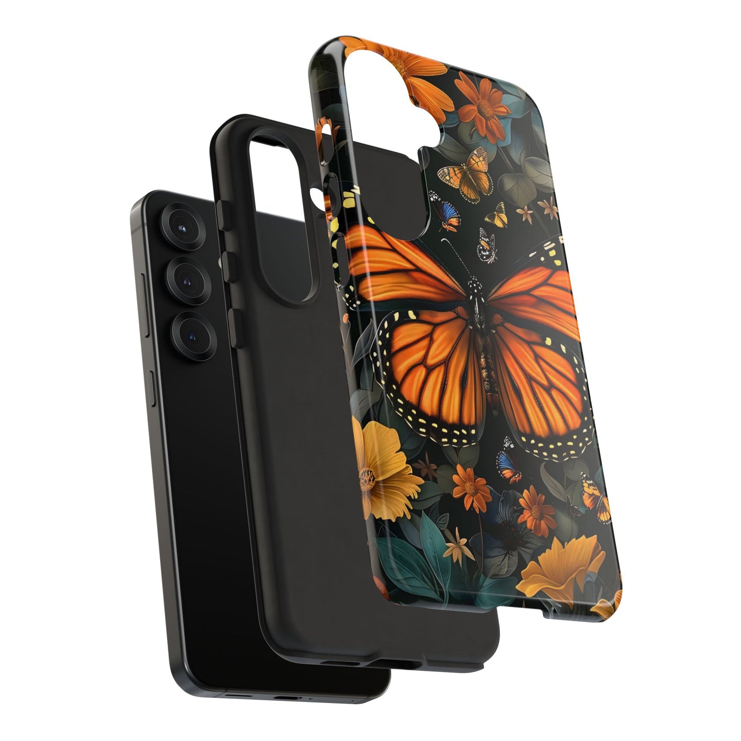 Monarch Butterfly Phone Case, Tough Cases, Nature Lover Gift, Floral Mobile Cover, Eco-Friendly Phone Accessory, Butterfly Design