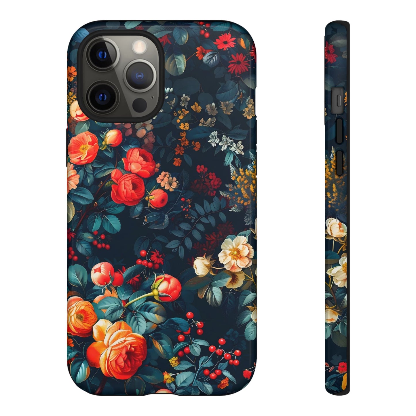 Floral Phone Case - Tough Cases, iPhone Protection, Elegant Floral Design, Gift for Her, Stylish Tech Accessory