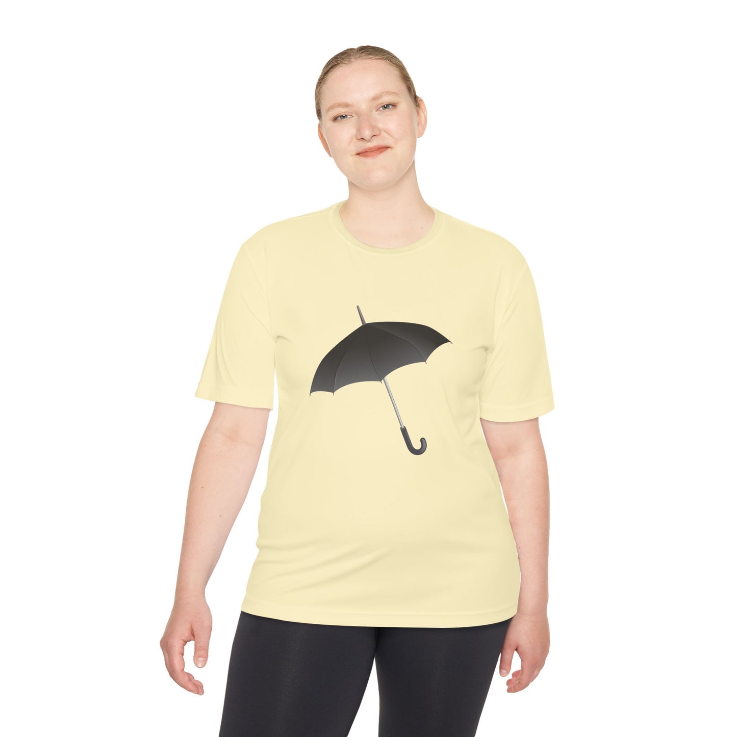 Unisex Moisture Wicking Tee - Classic British Umbrella Watercolor Art Print