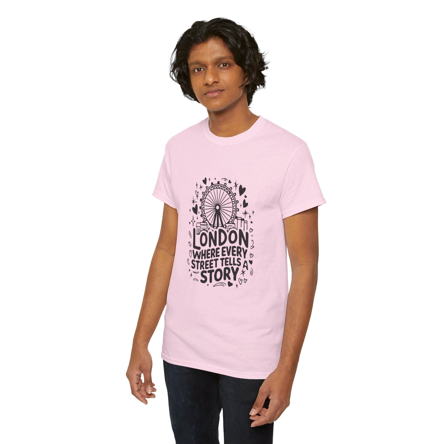 London Where Every Street Tells Story Versatile Unisex Heavy Cotton T-Shirt