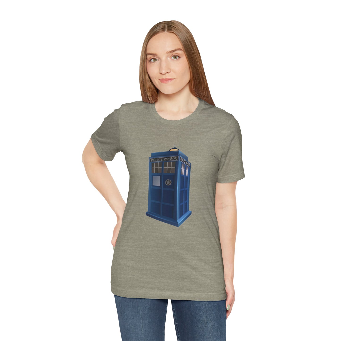 Unisex Jersey Short Sleeve Tee - British Police Public Call Box - Iconic TARDIS