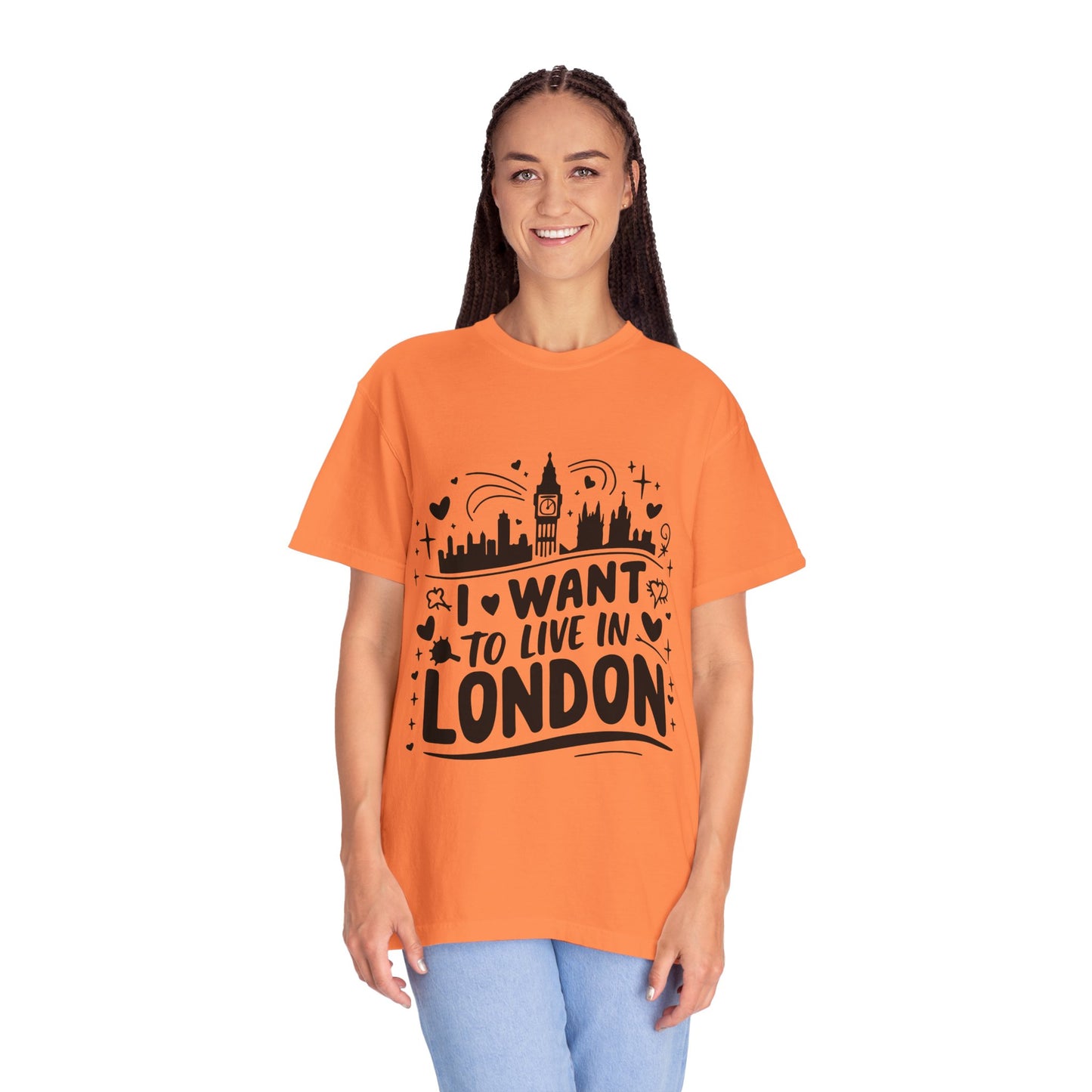 Unisex Garment-Dyed T-shirt - I want to Live in London