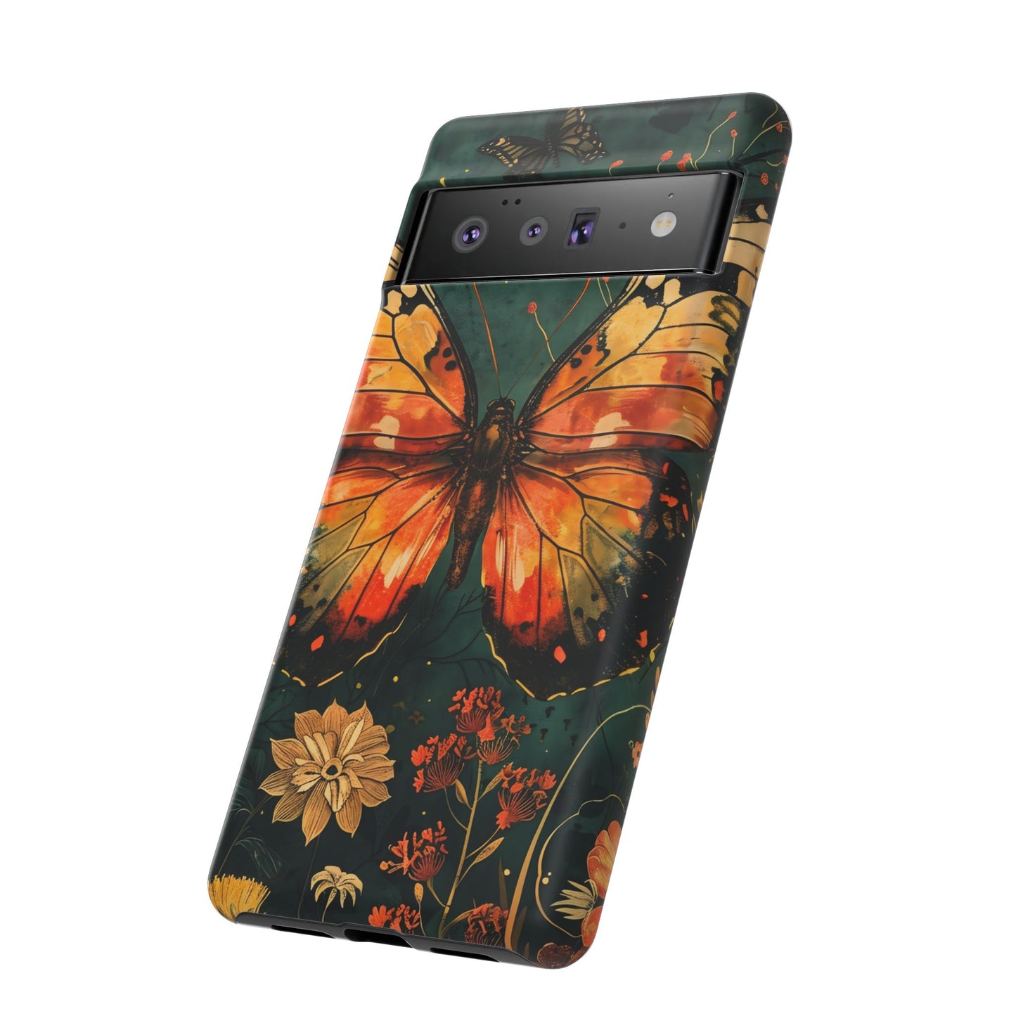 Butterfly Phone Case – Tough Cases for Nature Lovers, Floral Design, Butterfly Art, Unique Gift, Eco-Friendly Protection