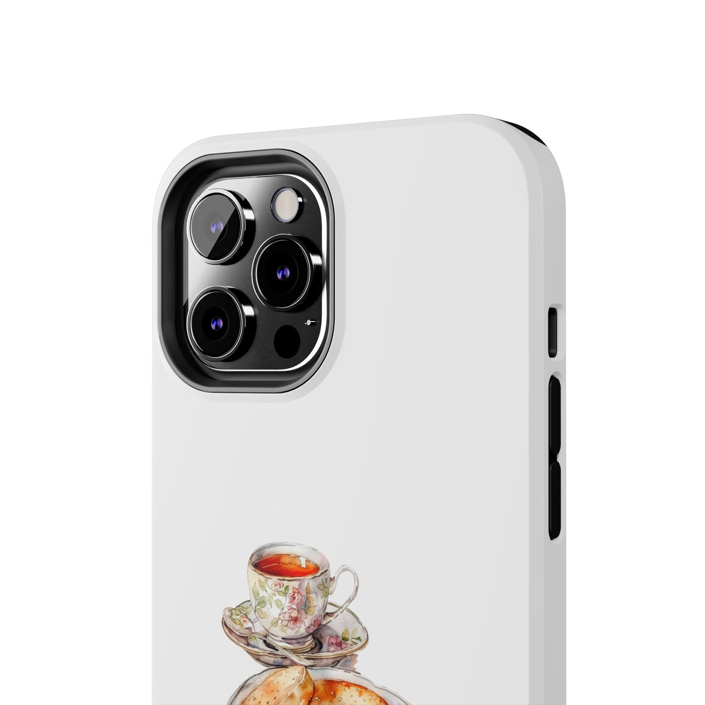 Delightful Tea Time Phone Cases with Biscuit & Tea Design