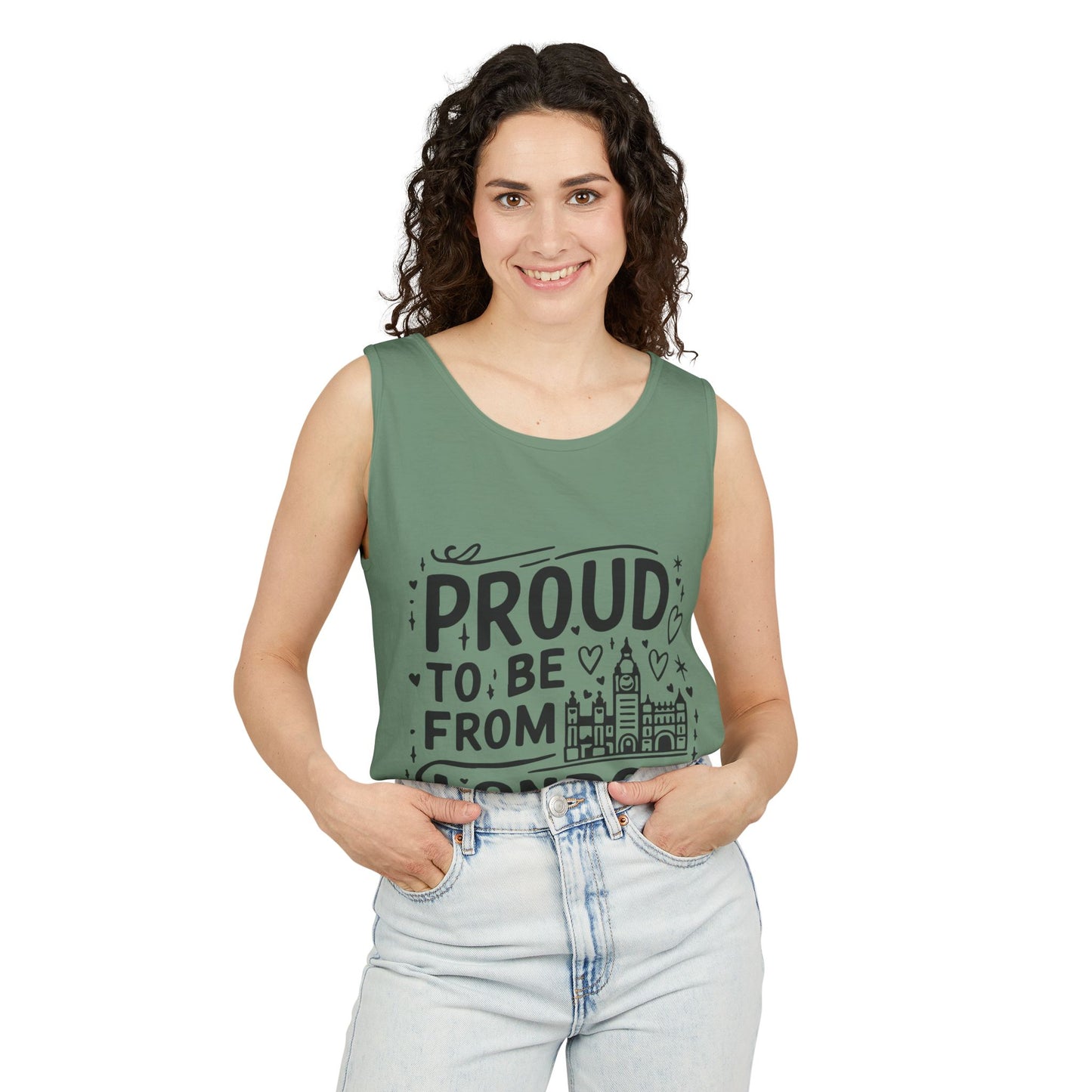Unisex Garment-Dyed Tank Top - Proud to be from London