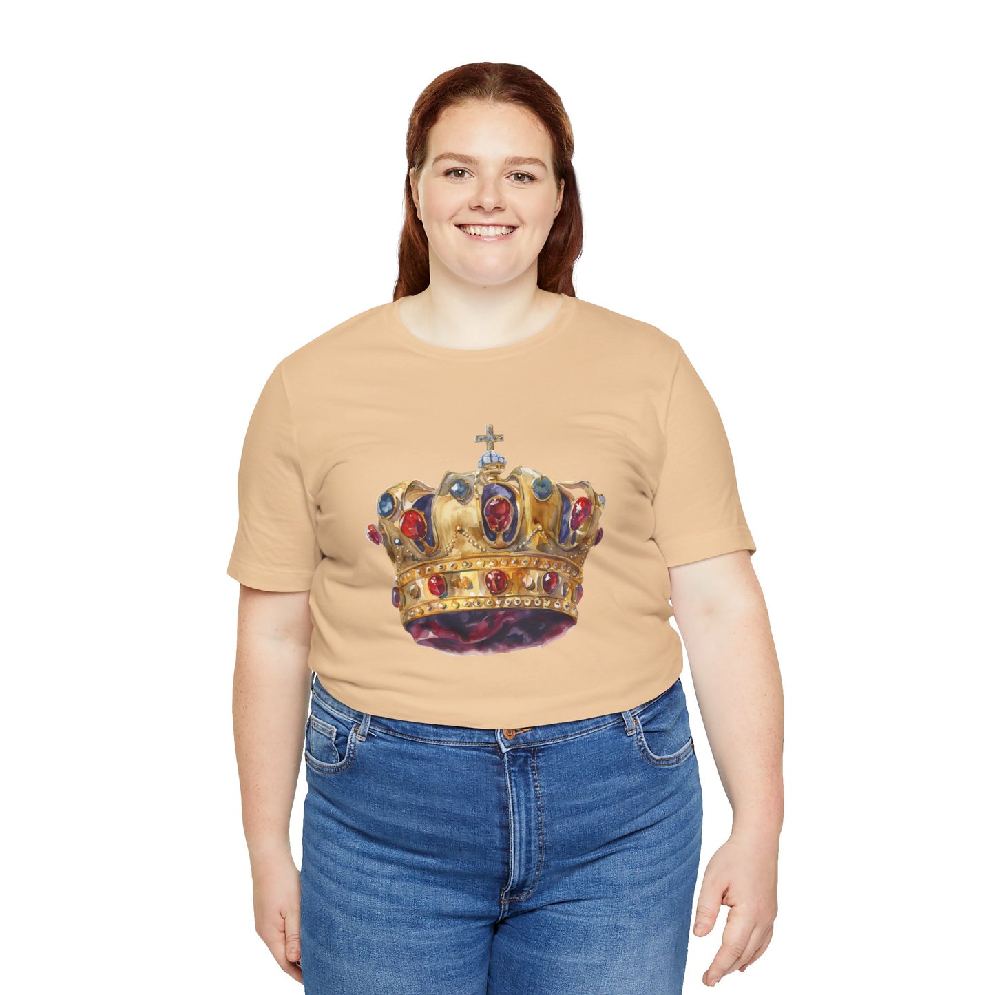 Unisex Jersey Short Sleeve Tee - British Royal Crown Design