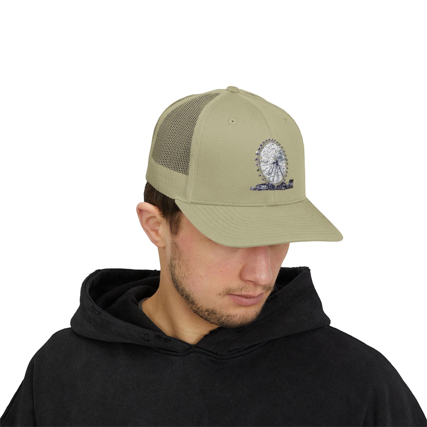 Ferris Wheel Snapback Trucker Cap - Perfect for Festivals, Amusement Parks, Travel, Adventure Lovers, Summer Vibes