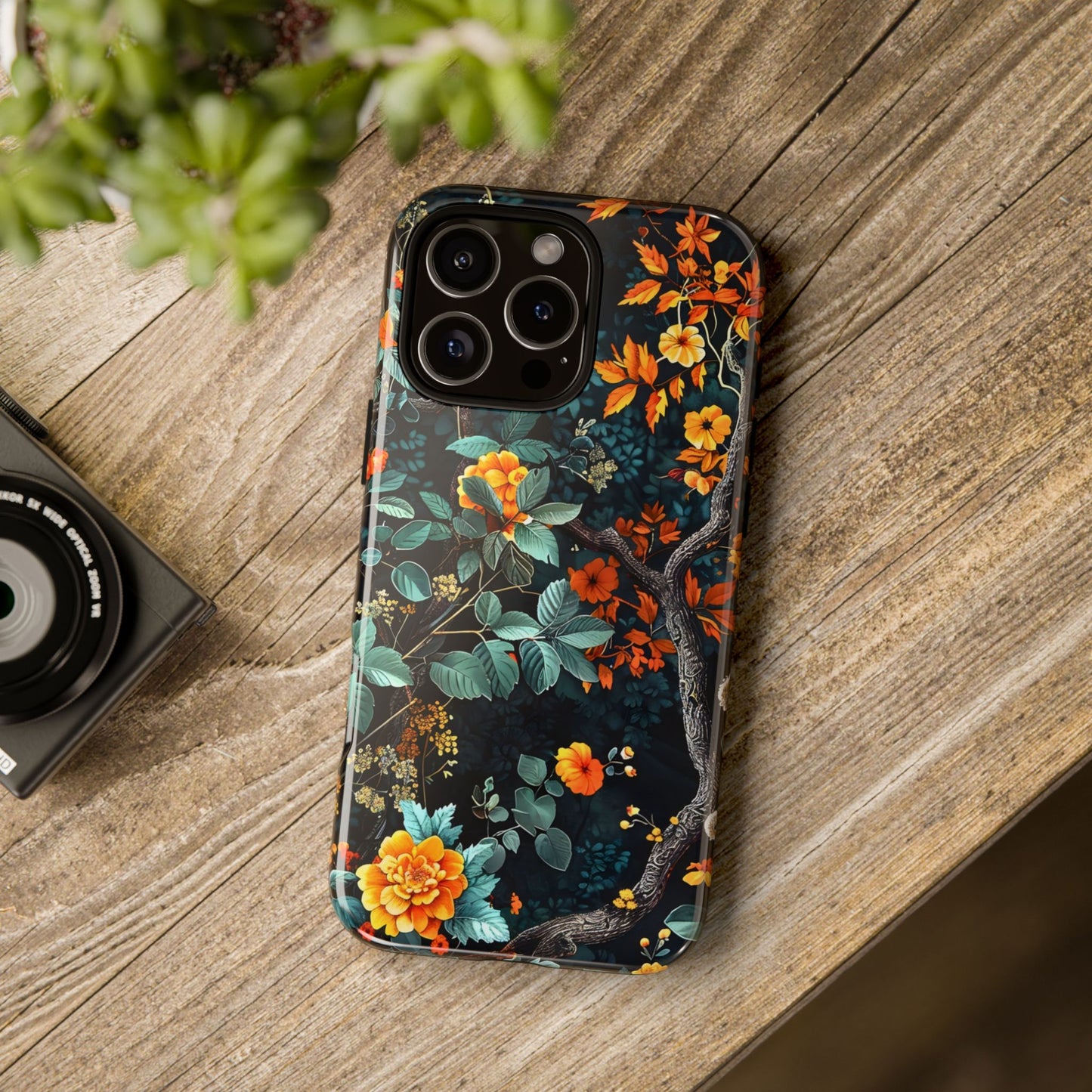 Floral Phone Case | Tough Cases, Protective Cover, Gift for Her, Autumn Vibes, Floral Phone Accessory, Unique Design