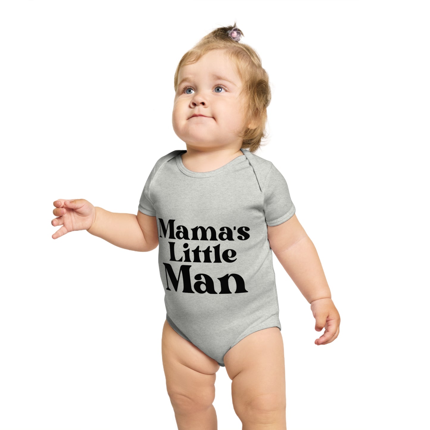 Mama's Little Man Short Sleeve Baby Bodysuit - Perfect for Newborns & Infants