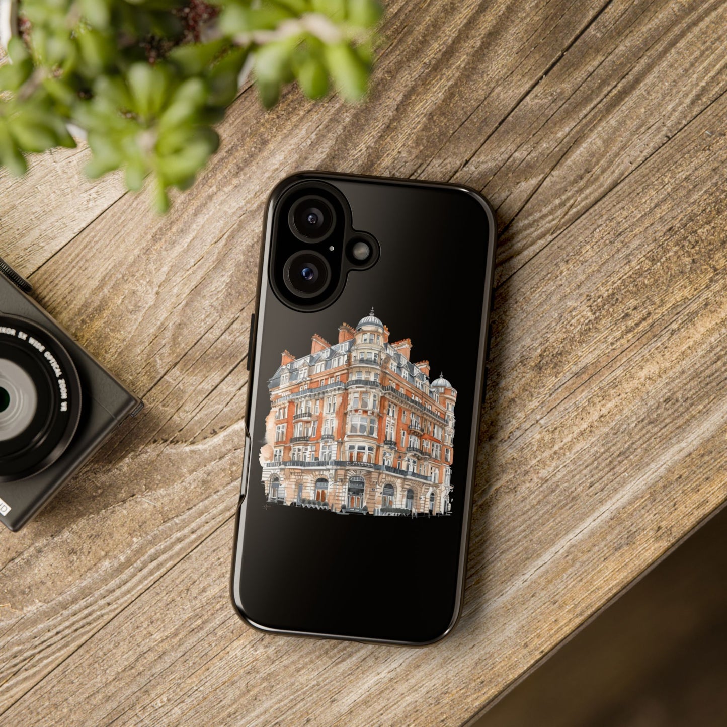 Cityscape Phone Case, Tough Phone Cover, Urban Art Case, Vintage Architecture Design, Gift for Travelers, Stylish Phone Accessory