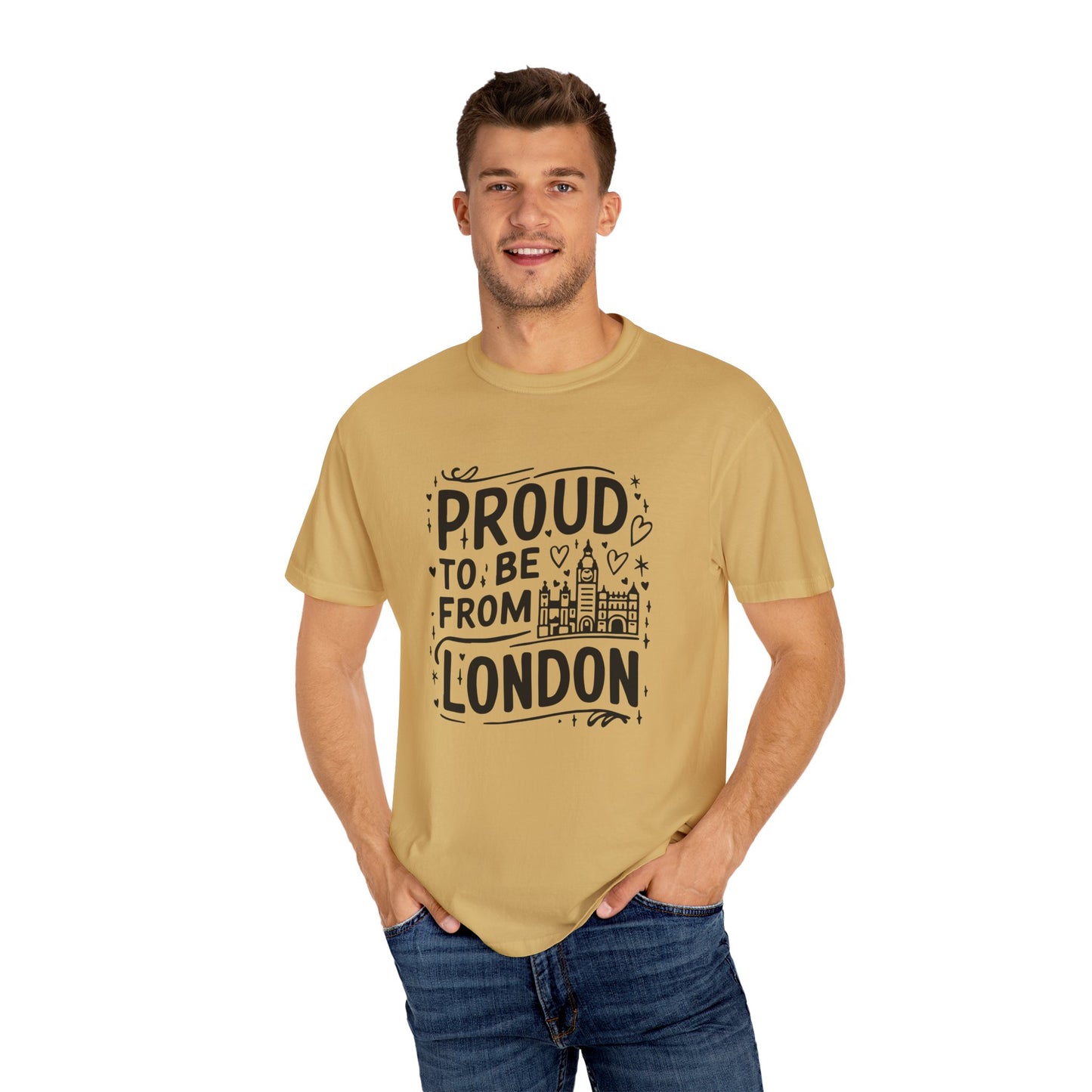 Unisex Garment-Dyed T-shirt - Proud to Be from London - London Pride