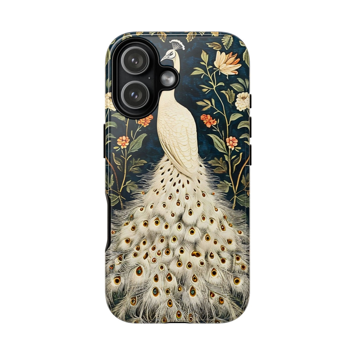 Elegant Peacock Phone Case, Floral Phone Cover, Tough Cases, Stylish Tech Gift, Nature Lover Accessory, Birthday Gift