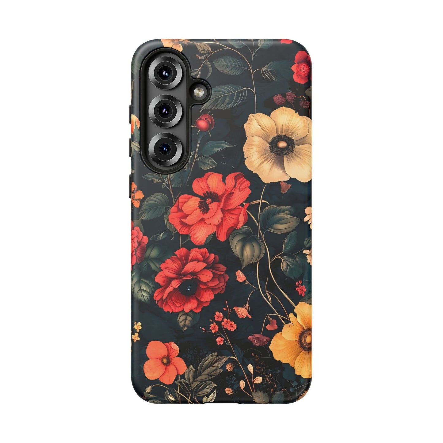 Floral Phone Case, Tough Cases, Flower Motif, Protective Cover, Gift for Her, Floral Design, Spring Accessory